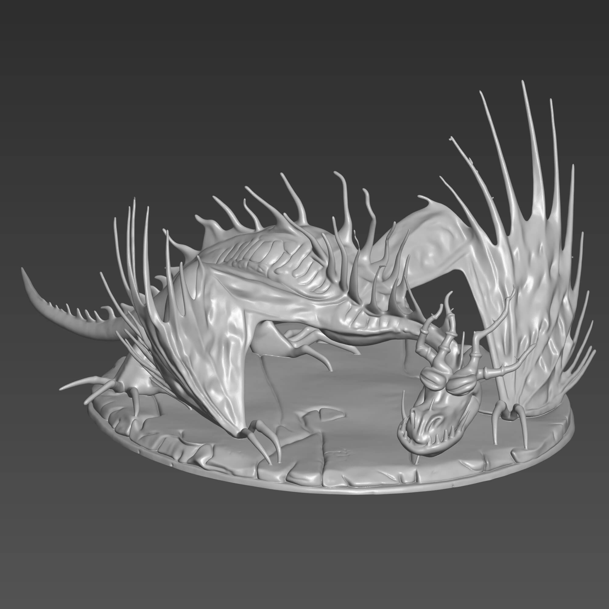 Monstrous Nightmare Dragon 3D STL File 3D Model