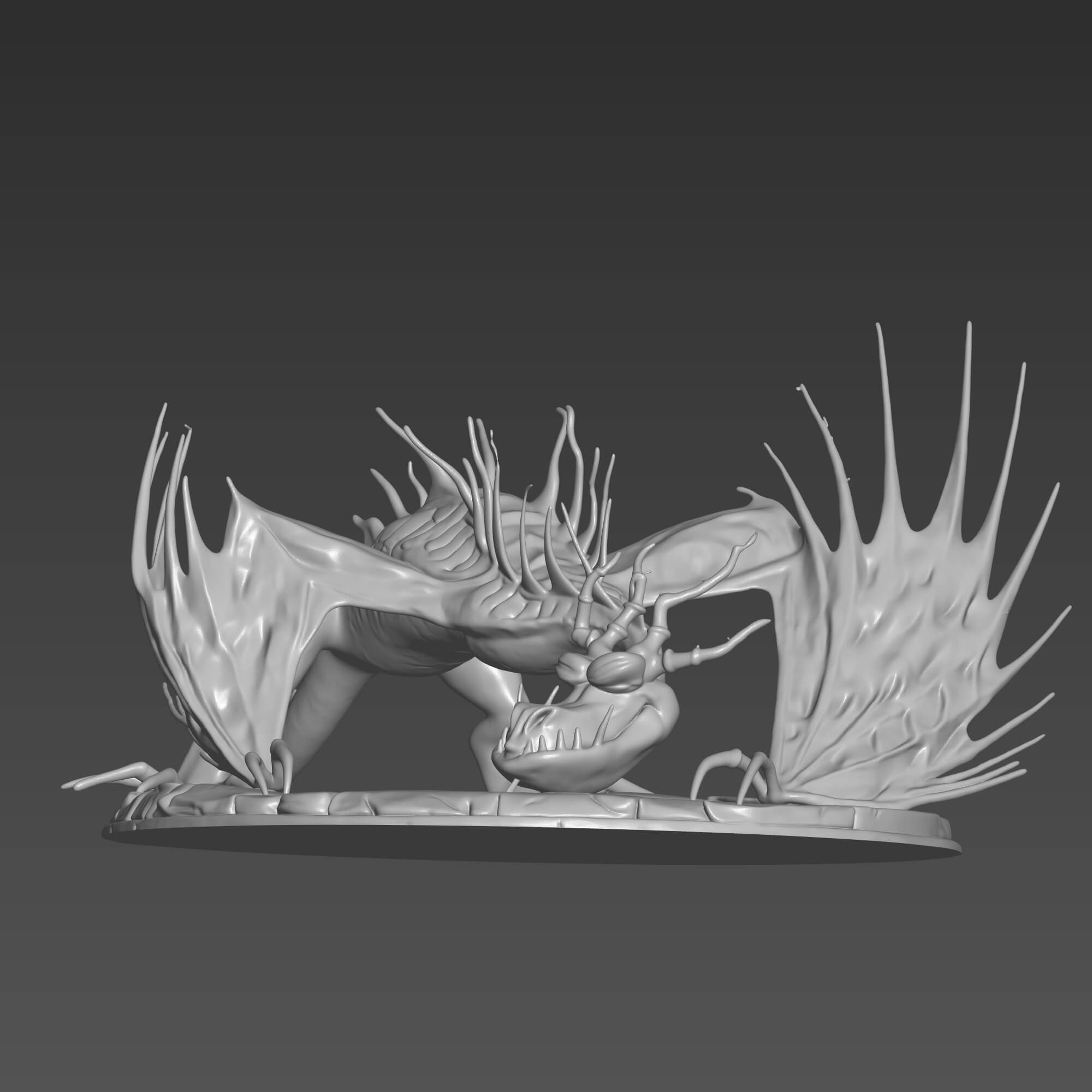 Monstrous Nightmare Dragon 3D STL File 3D Model