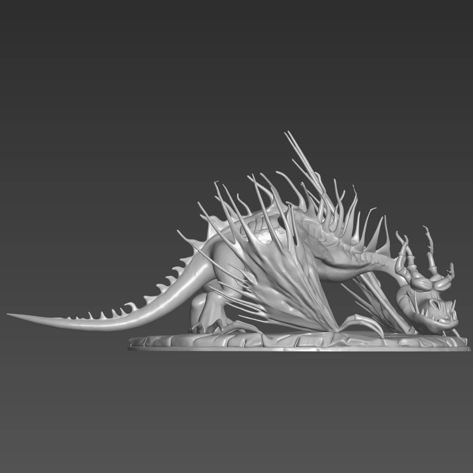 Monstrous Nightmare Dragon 3D STL File 3D Model