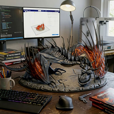 Monstrous Nightmare Dragon 3D STL File
