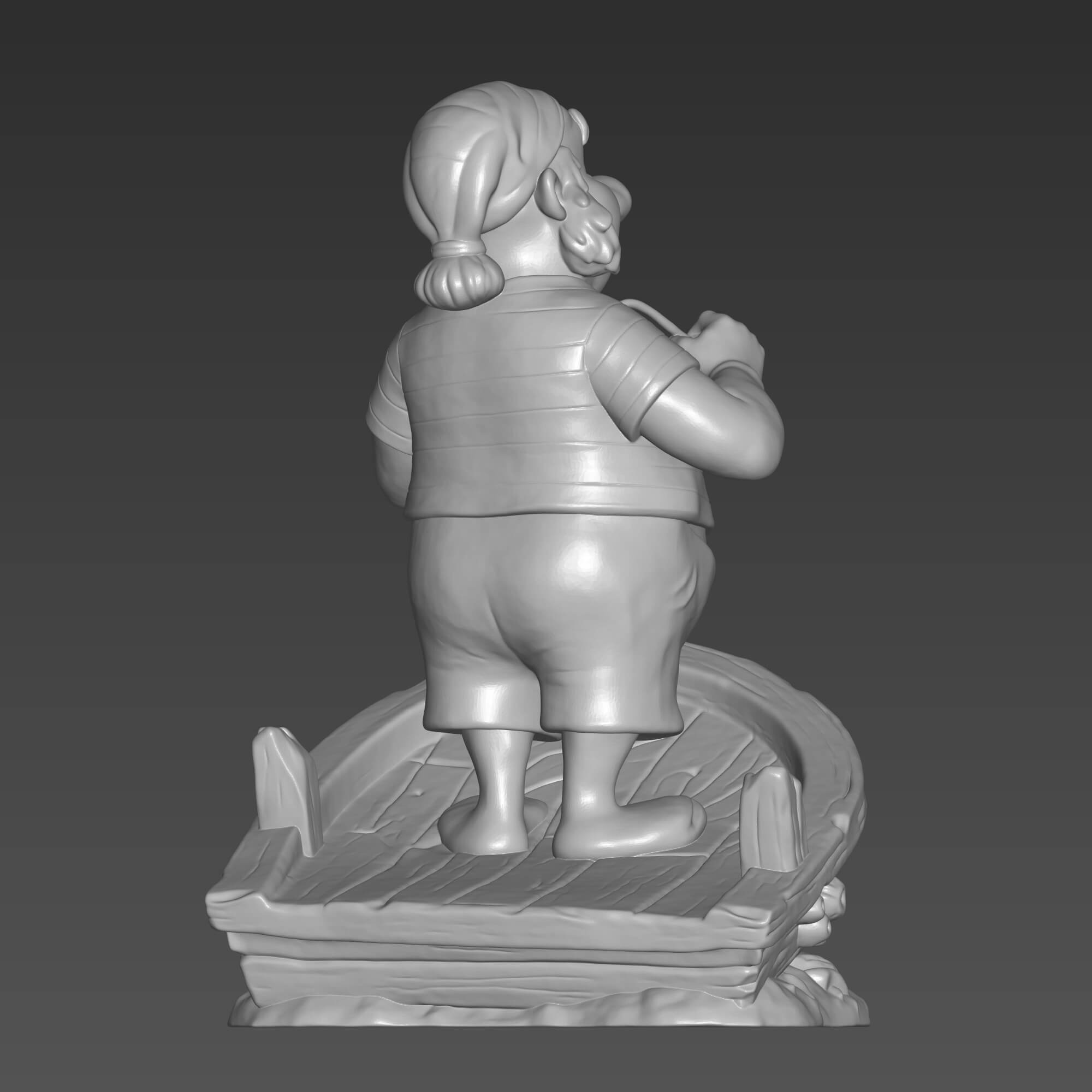 Mr. Smee 3D Model STL File Disney Pirate Figure 3D Model
