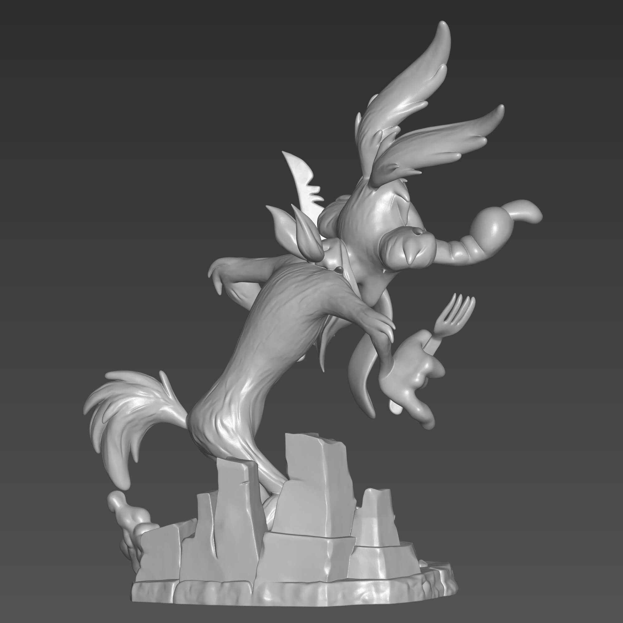 Wile E Coyote 3D Print STL File Cartoon Character 3D Model