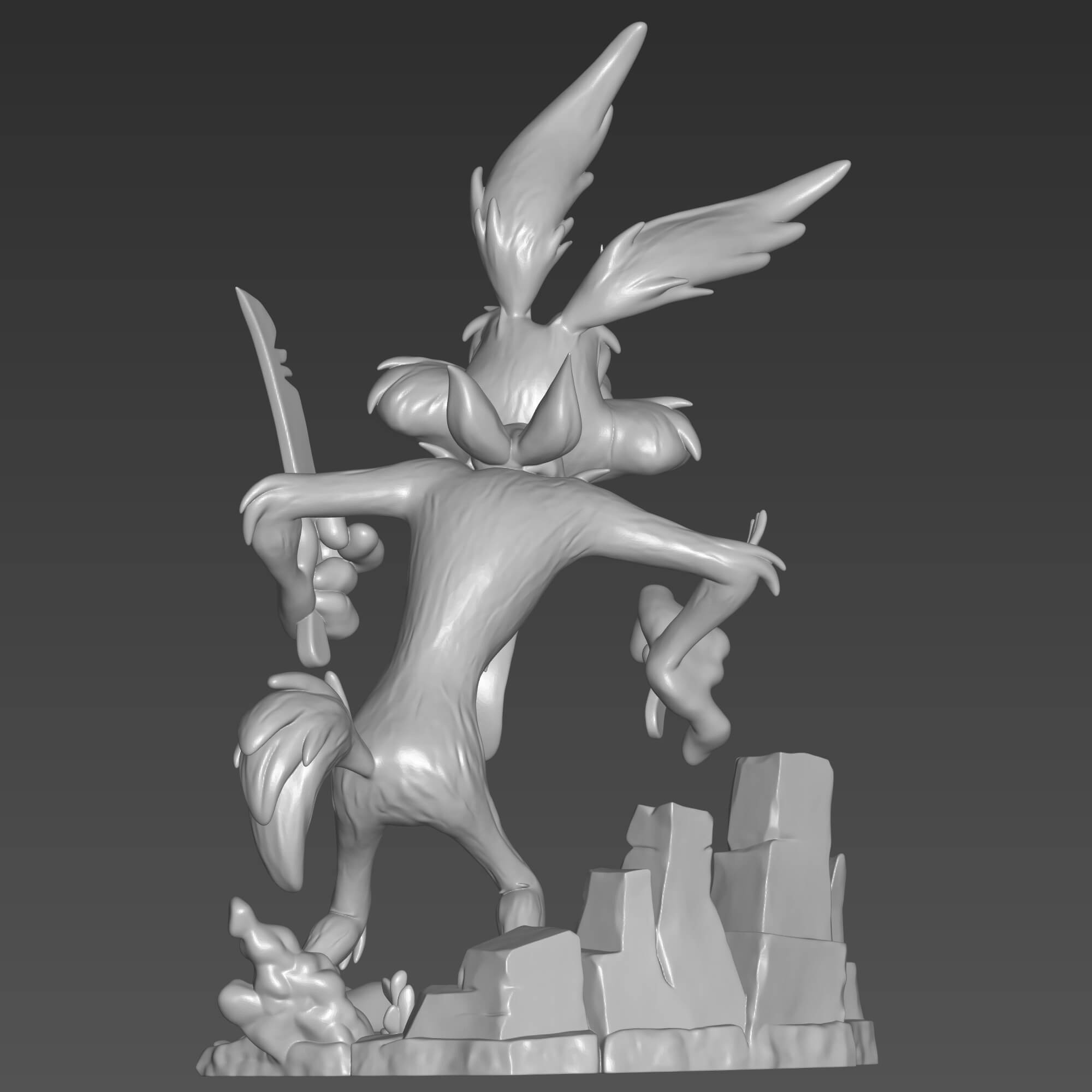 Wile E Coyote 3D Print STL File Cartoon Character 3D Model