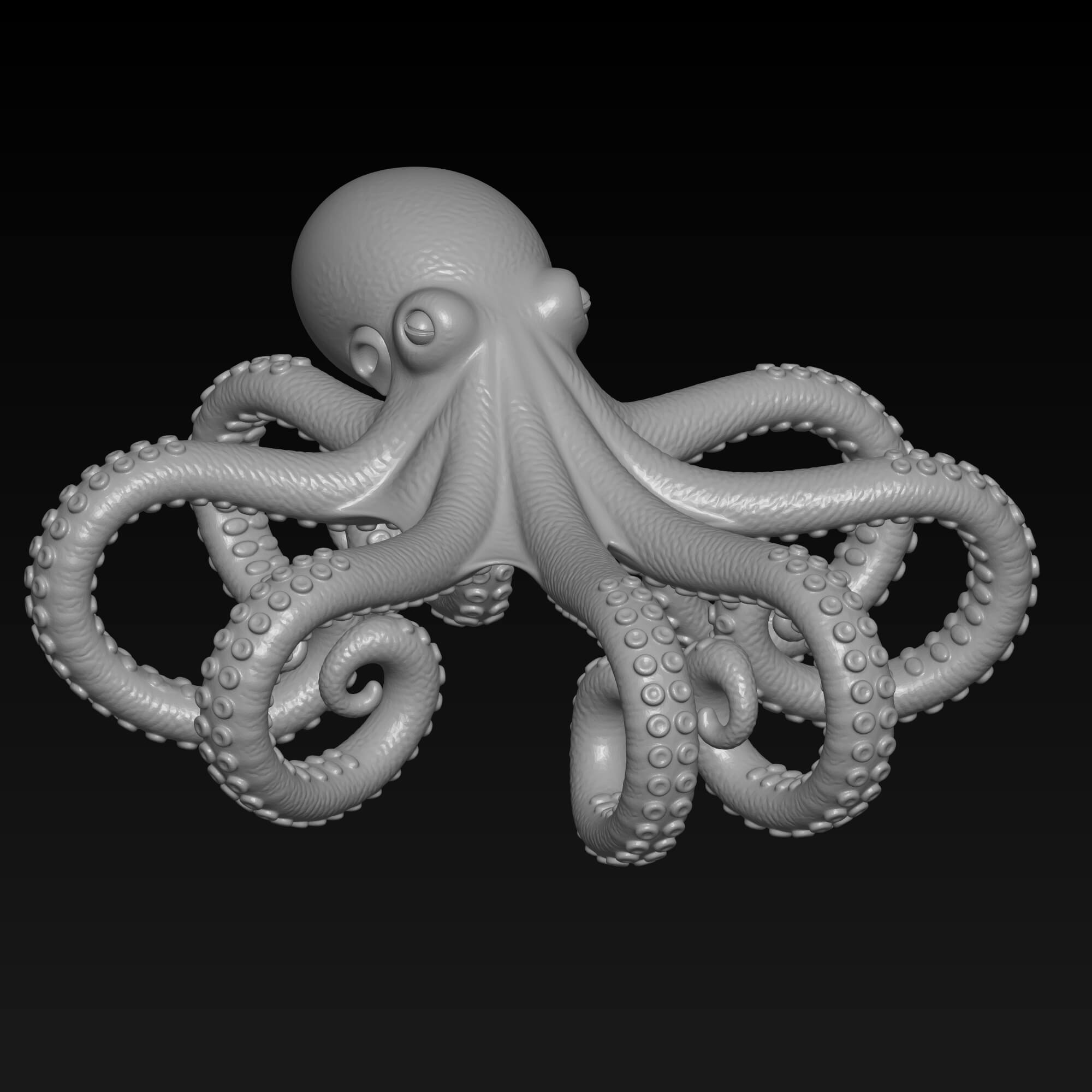 Octopus Napkin Holder STL File for 3D Printing 3D Model