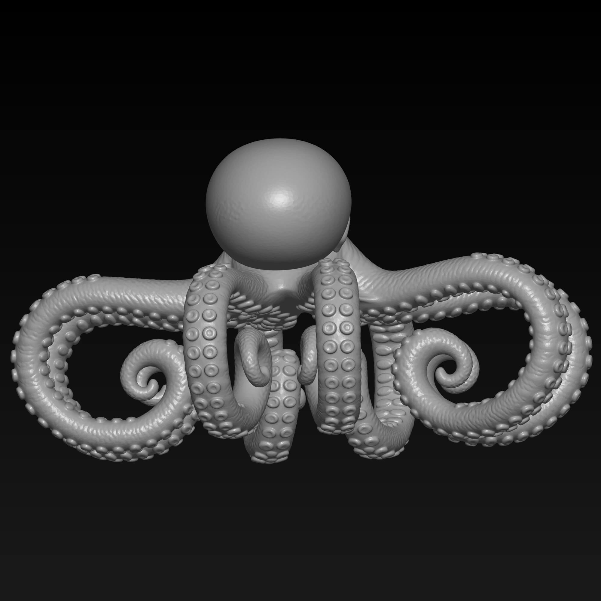 Octopus Napkin Holder STL File for 3D Printing 3D Model
