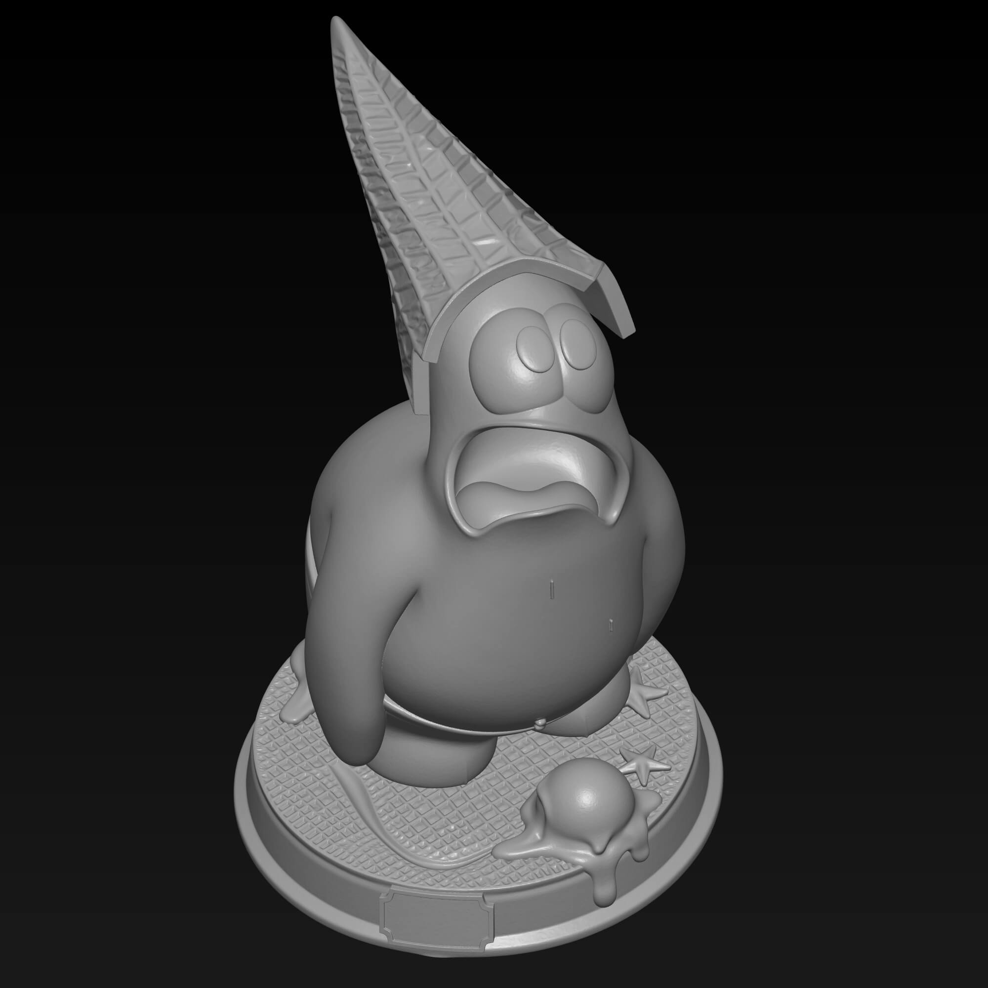 Patrick Star 3D STL File SpongeBob Ice Cream Cone Starfish 3D Model