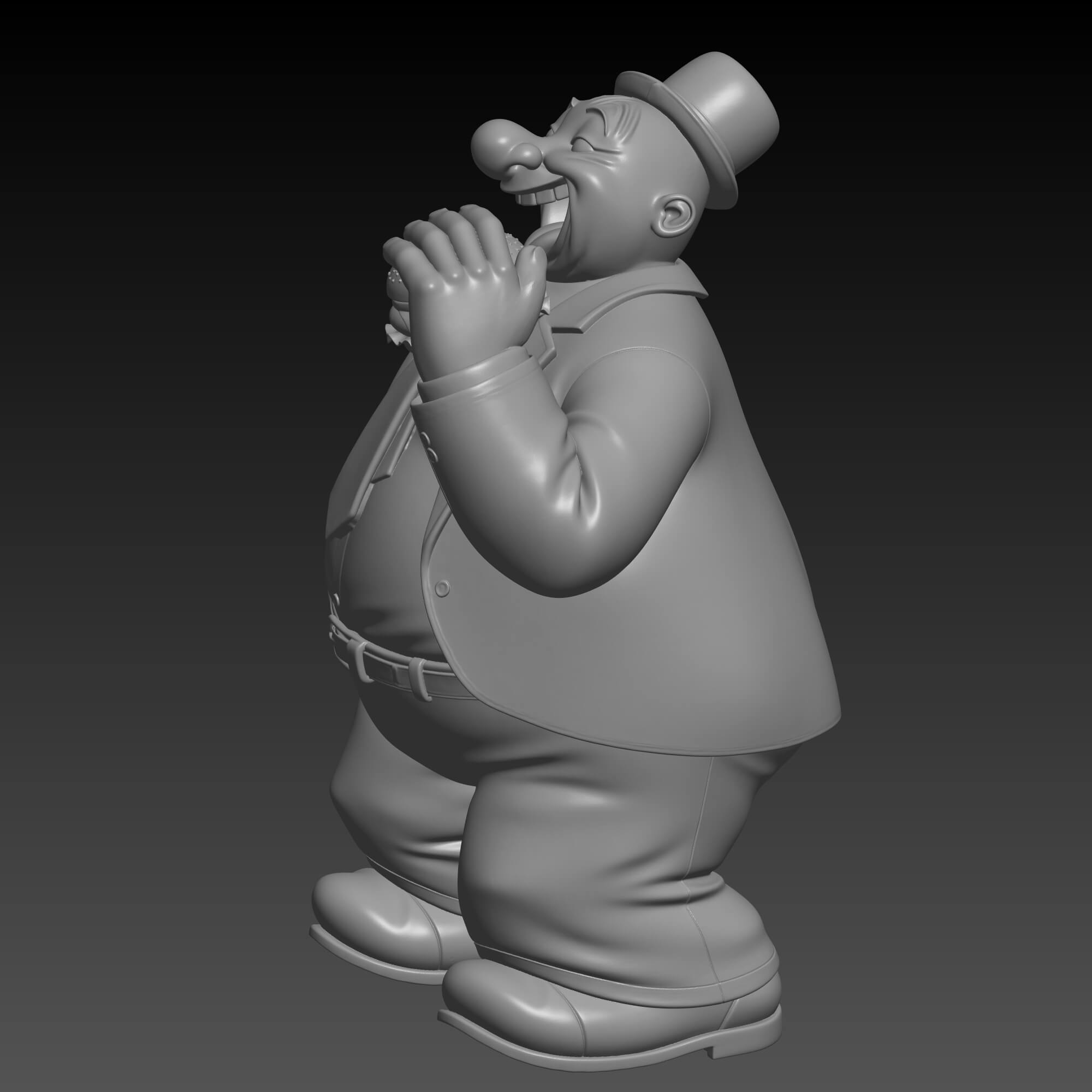 Popeye Classic J. Wellington Wimpy FDM 3D Print STL File 3D Model