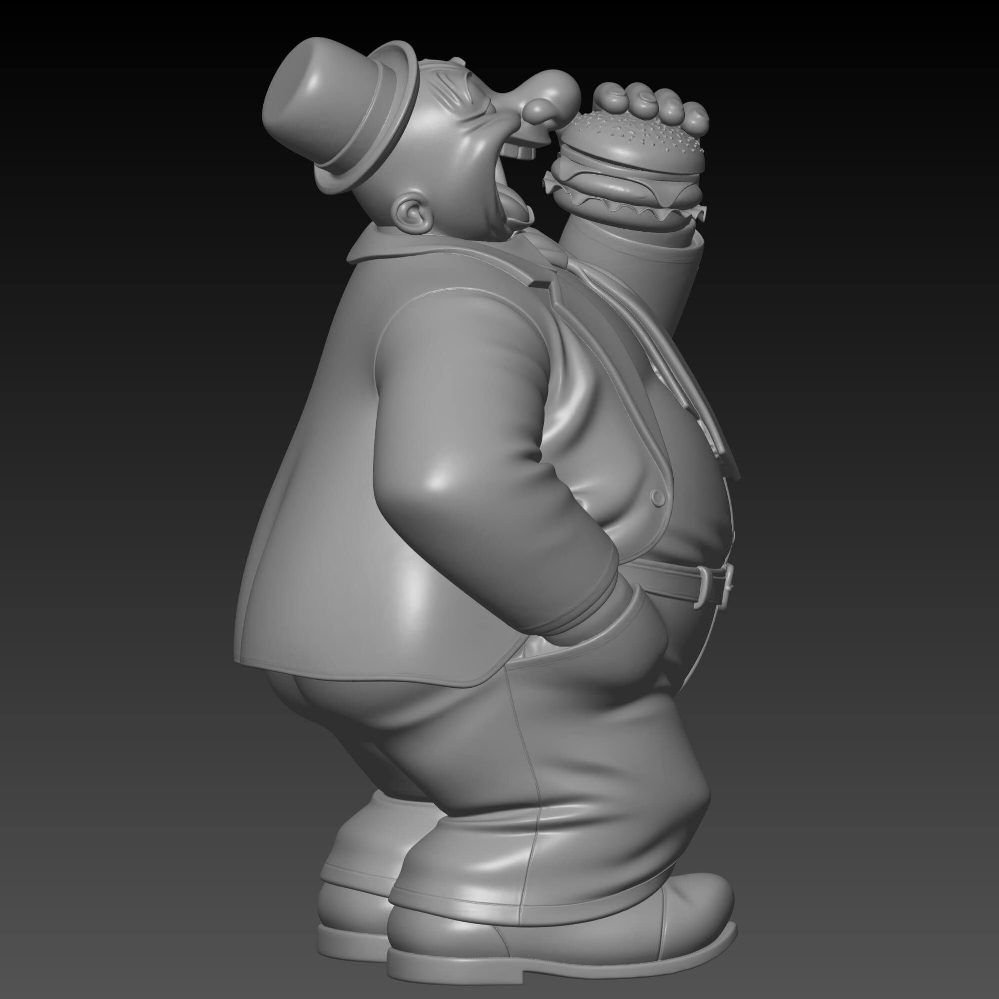 Popeye Classic J. Wellington Wimpy FDM 3D Print STL File 3D Model