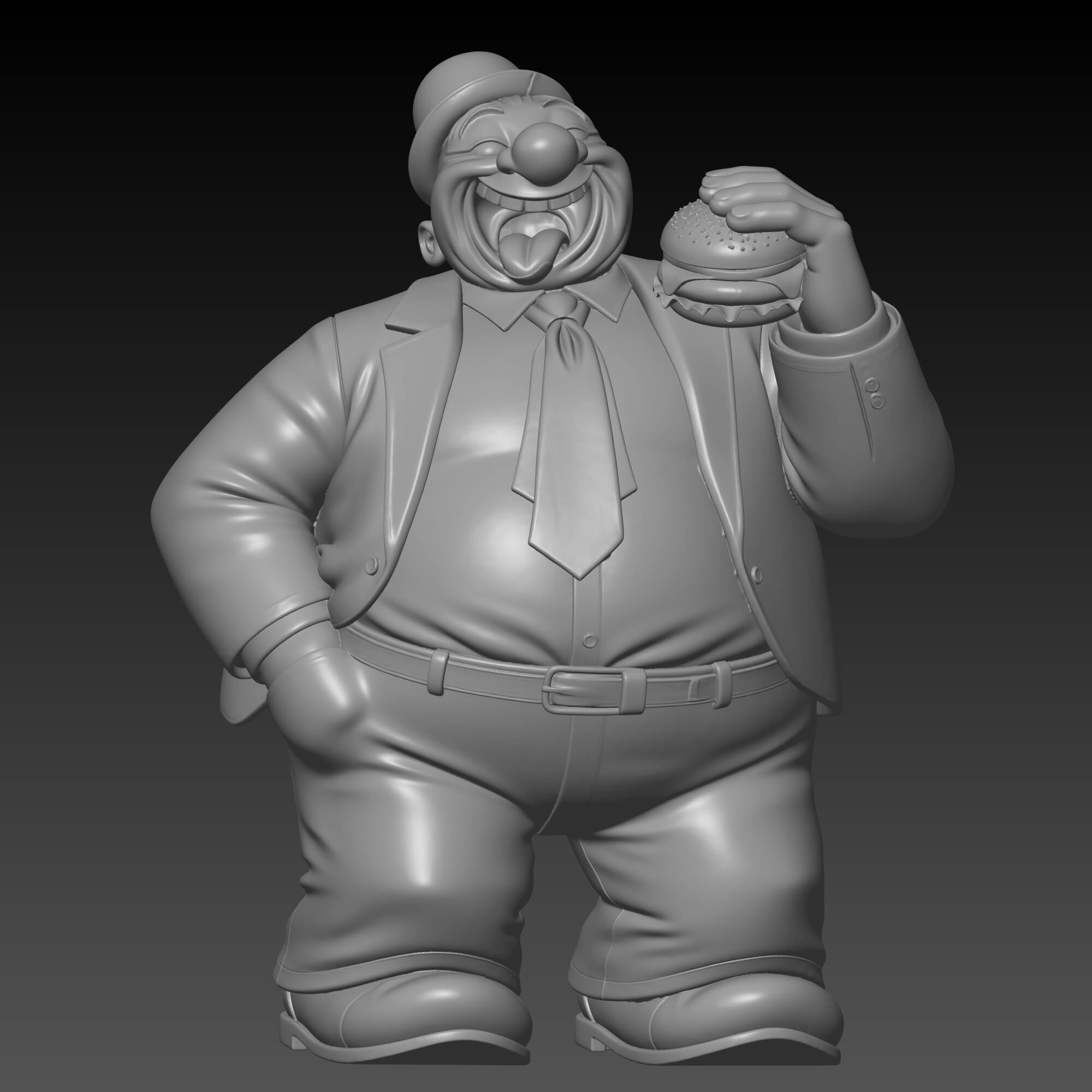 Popeye Classic J. Wellington Wimpy FDM 3D Print STL File 3D Model