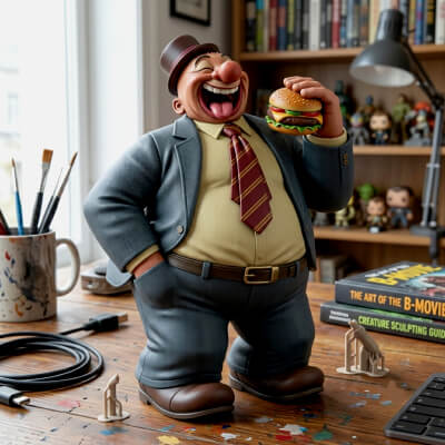 Popeye Classic J. Wellington Wimpy FDM 3D Print STL File