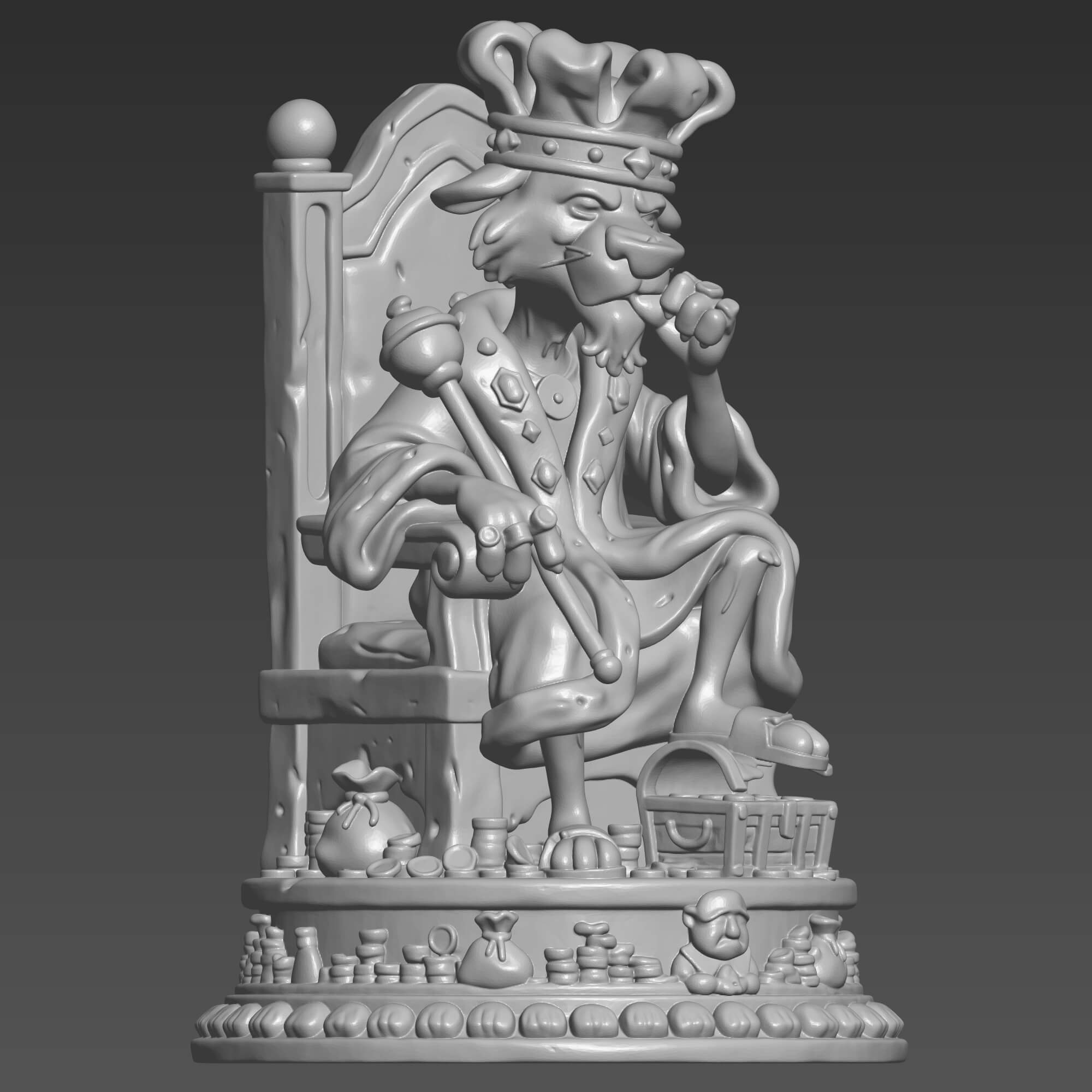 Prince John Character STL for 3D Printing Disney Inspired 3D Model