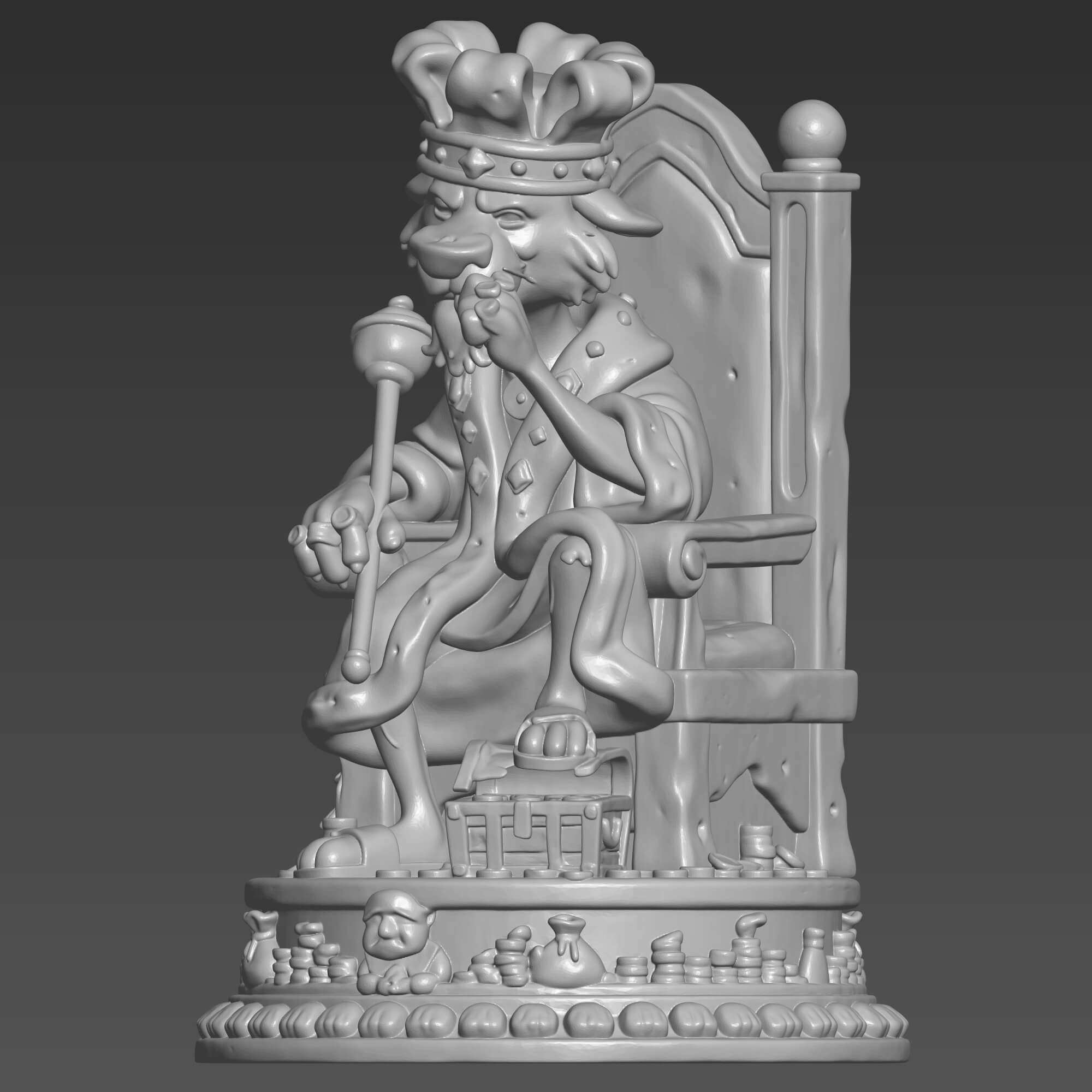Prince John Character STL for 3D Printing Disney Inspired 3D Model