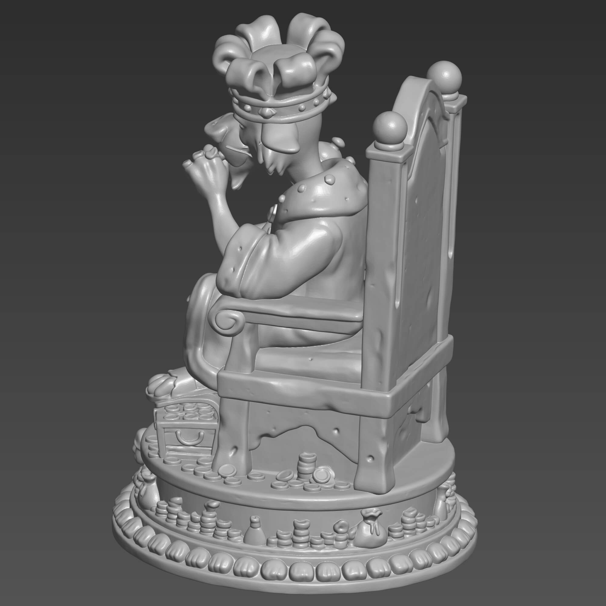 Prince John Character STL for 3D Printing Disney Inspired 3D Model