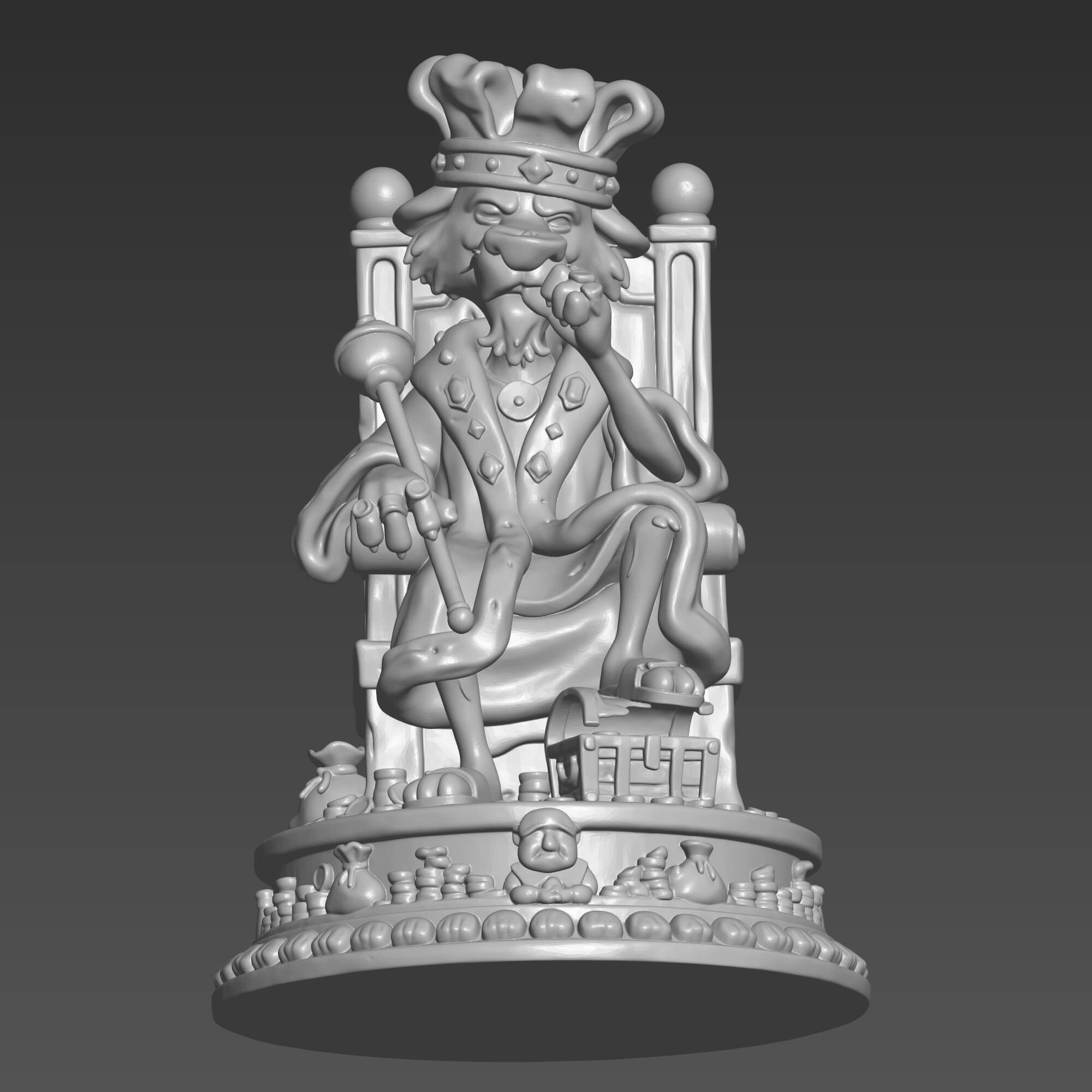 Prince John Character STL for 3D Printing Disney Inspired 3D Model