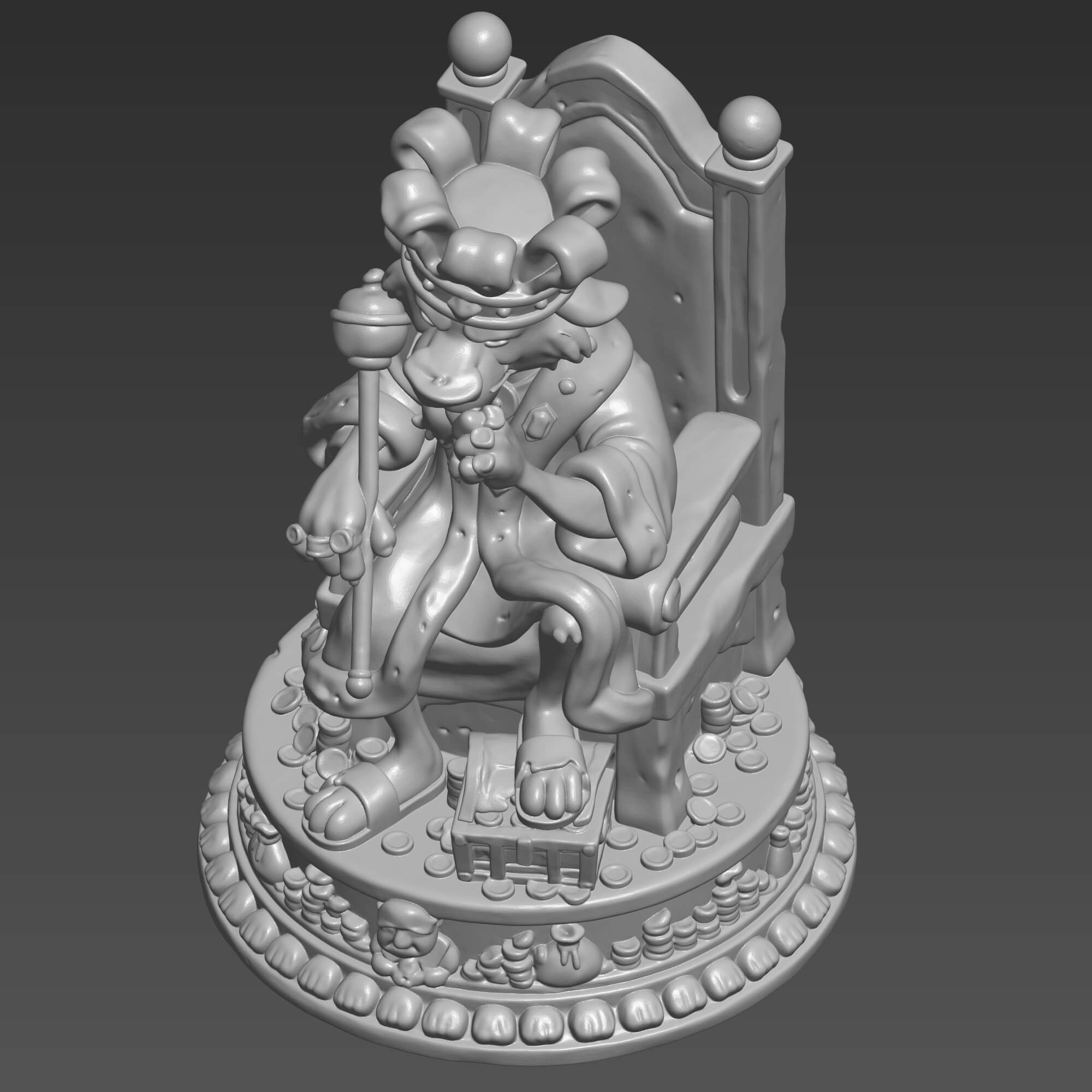 Prince John Character STL for 3D Printing Disney Inspired 3D Model