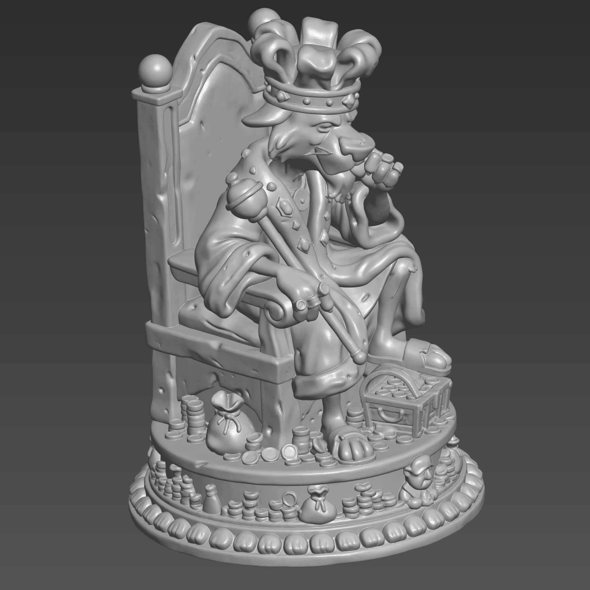 Prince John Character STL for 3D Printing Disney Inspired 3D Model