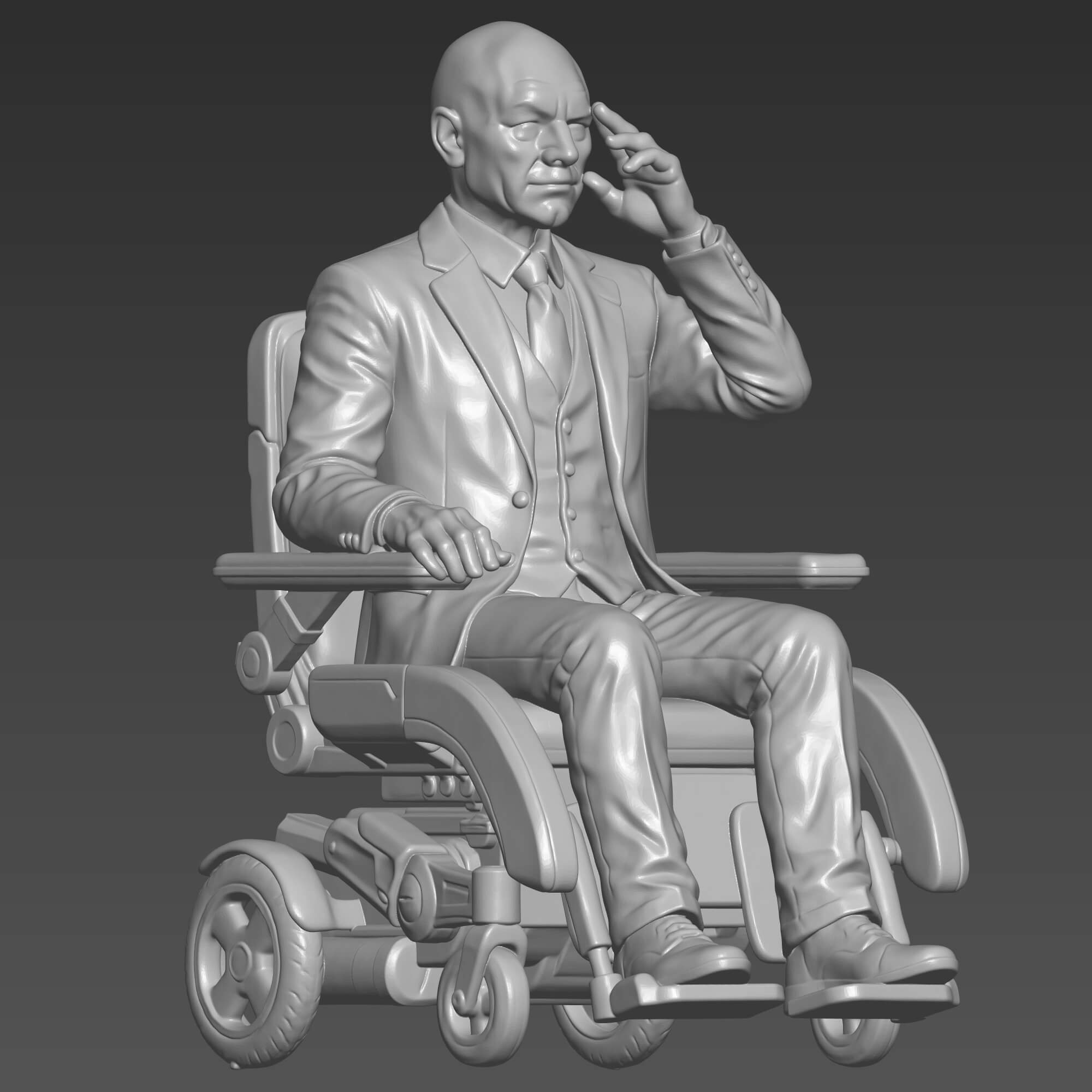 Professor X 3D STL File Charles Xavier Marvel Figure 3D Model