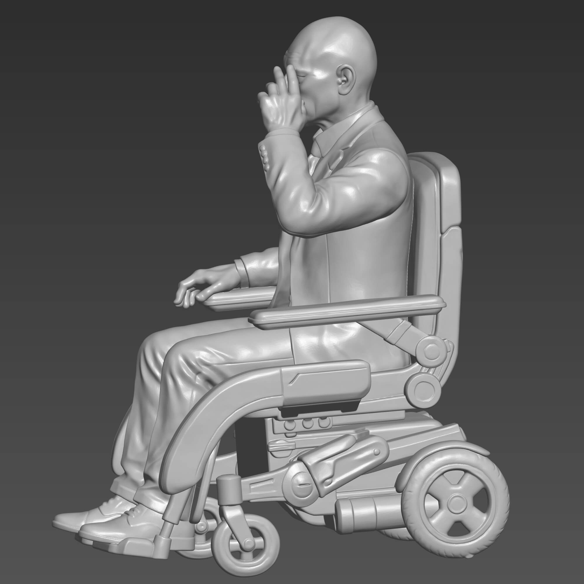 Professor X 3D STL File Charles Xavier Marvel Figure 3D Model