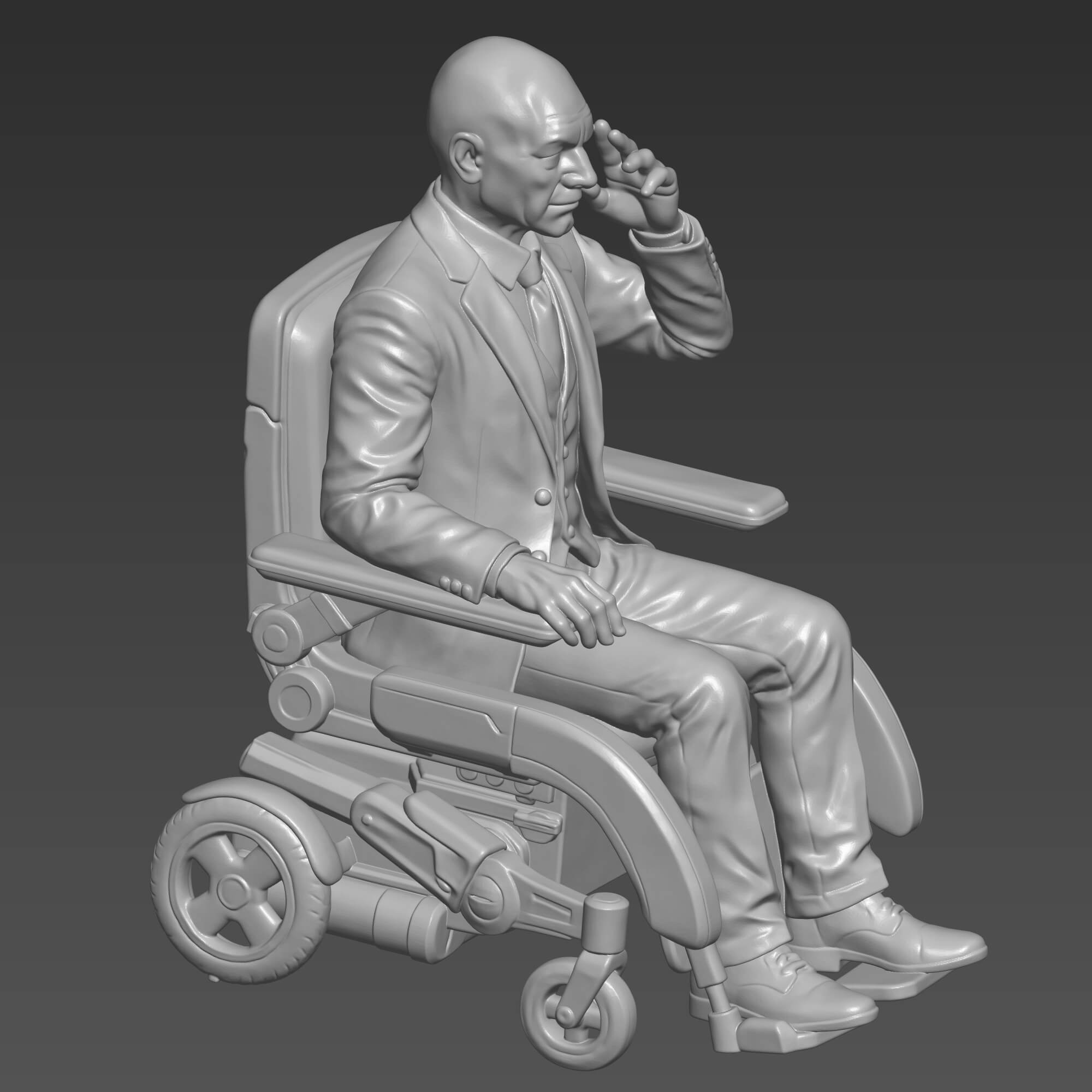 Professor X 3D STL File Charles Xavier Marvel Figure 3D Model