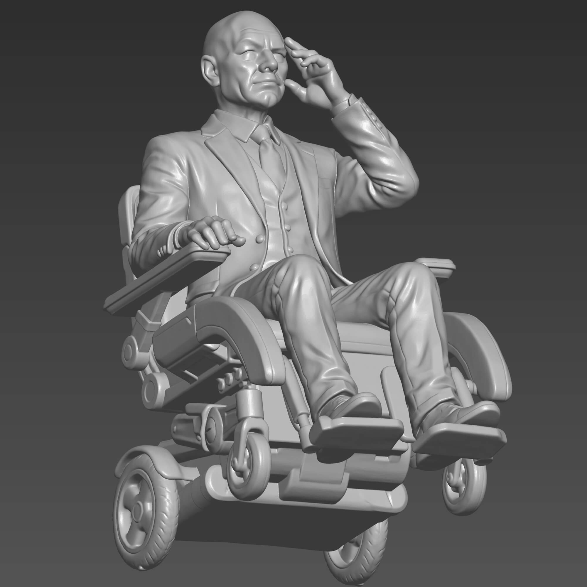 Professor X 3D STL File Charles Xavier Marvel Figure 3D Model