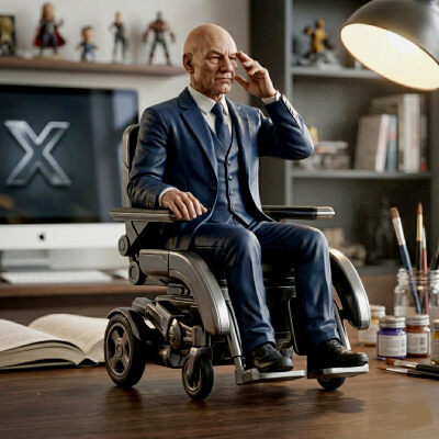 Professor X 3D STL File, Charles Xavier Marvel Figure