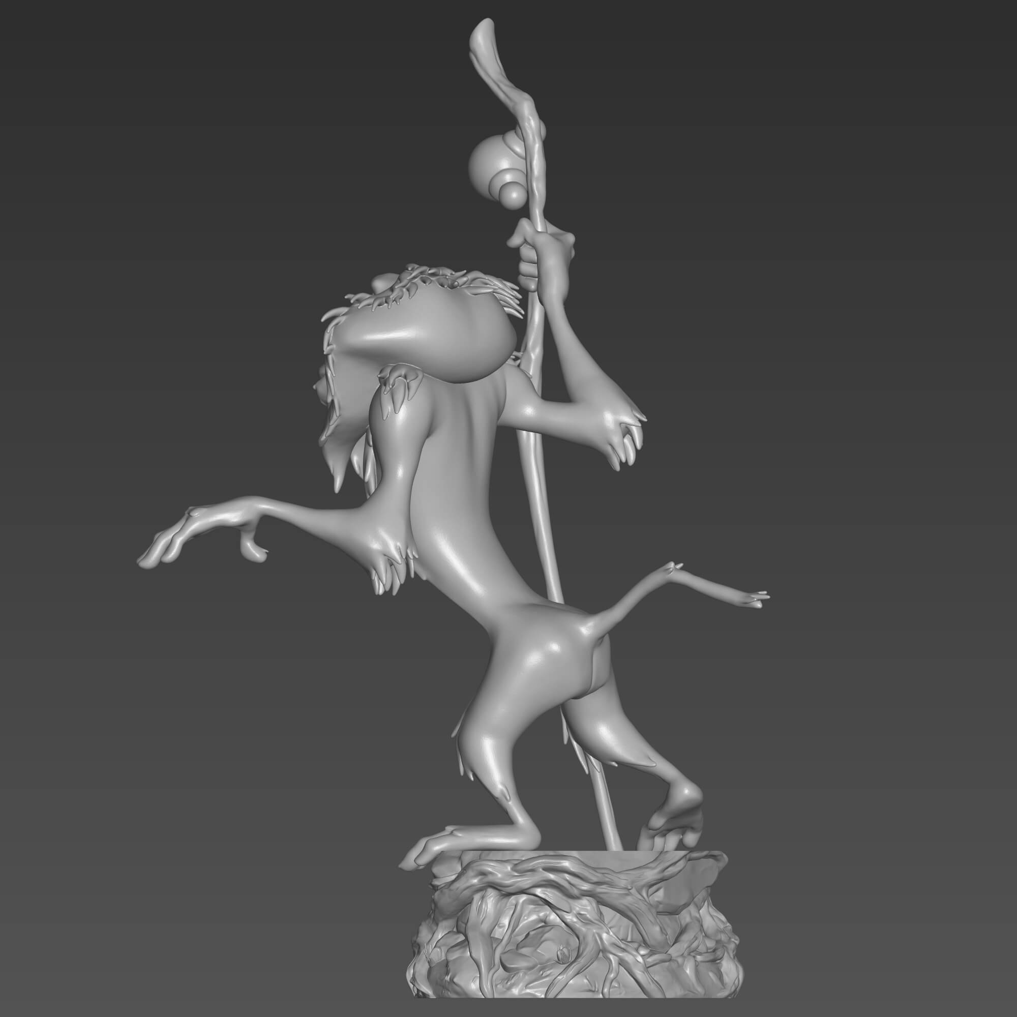 Rafiki STL File for 3D Printing Wise Shaman Monkey 3D Model 3D Model