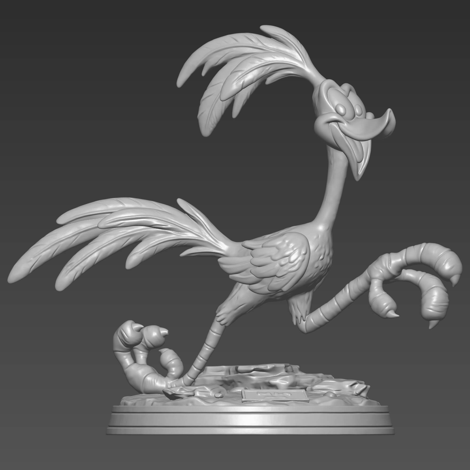 Road Runner Sculpture STL File 3D Printing Model 3D Model