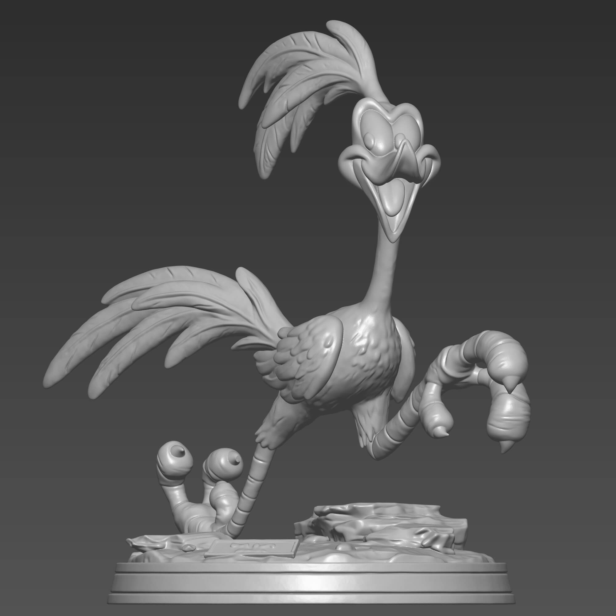 Road Runner Sculpture STL File 3D Printing Model 3D Model