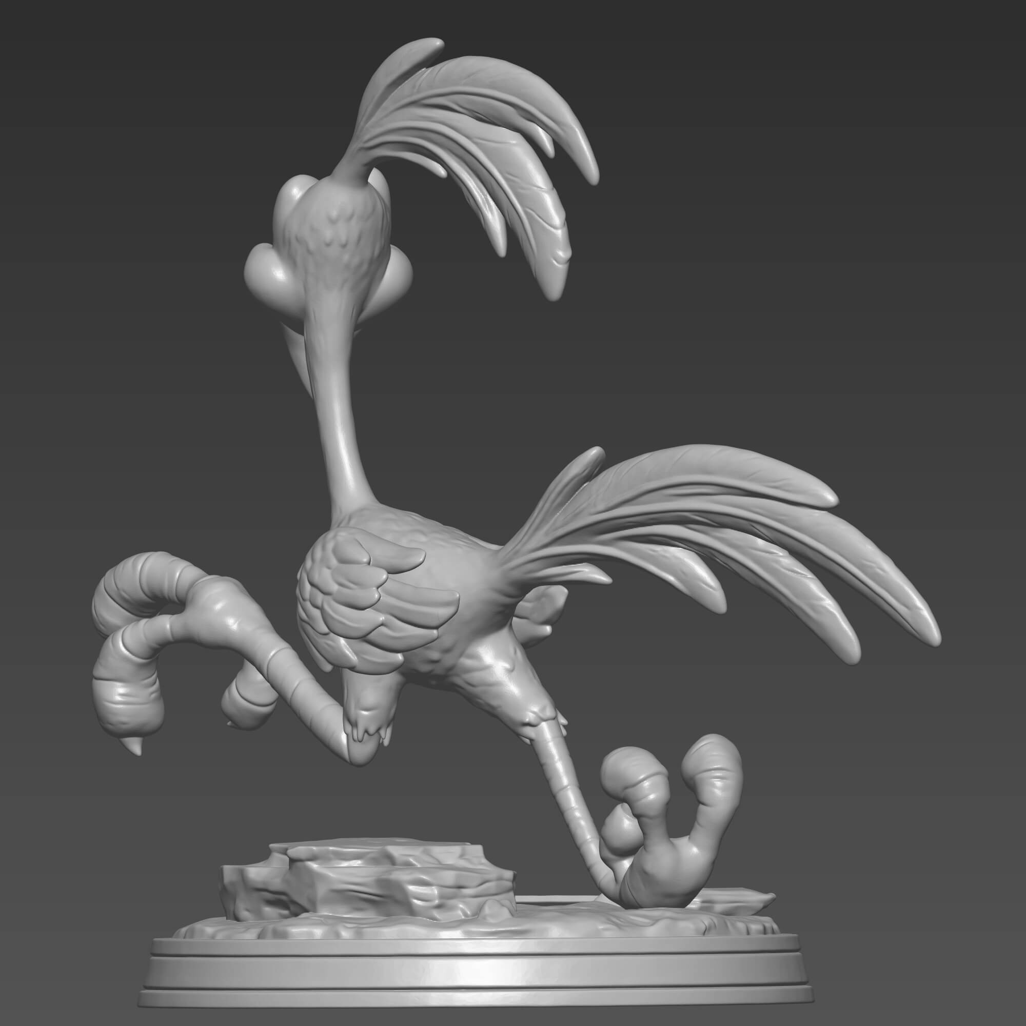 Road Runner Sculpture STL File 3D Printing Model 3D Model