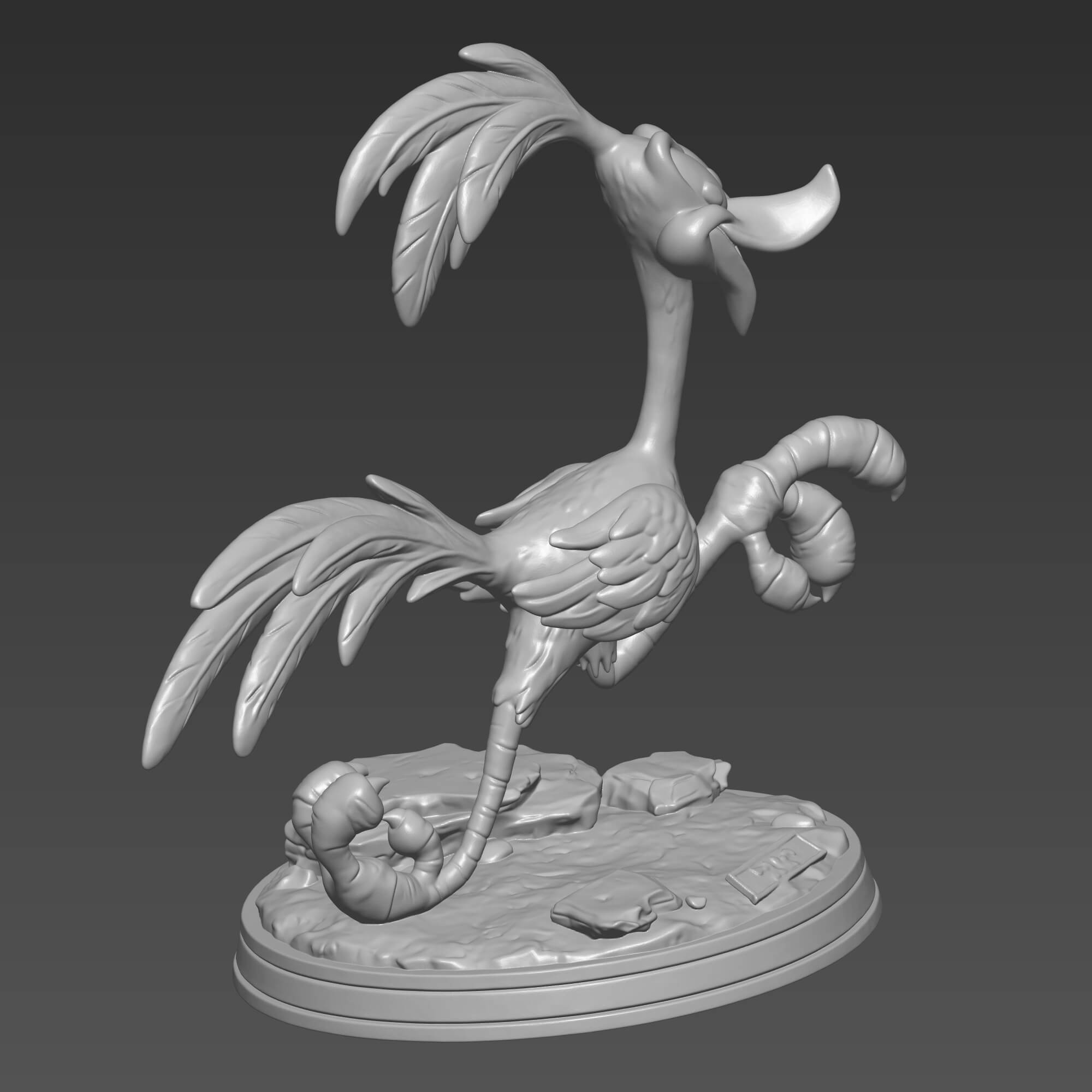 Road Runner Sculpture STL File 3D Printing Model 3D Model