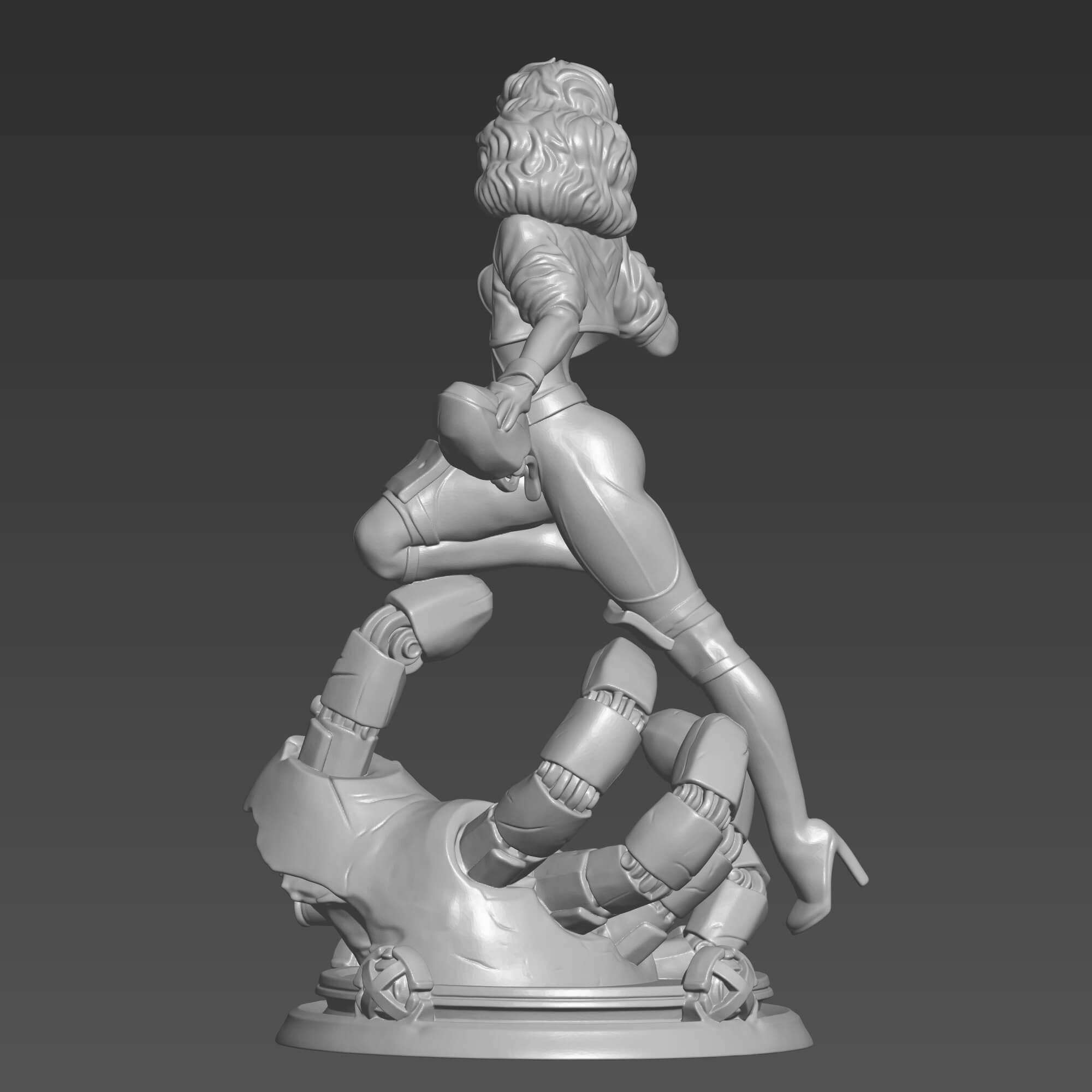 Rogue 3D Print STL Mutant Hero Statue Figure 3D Model