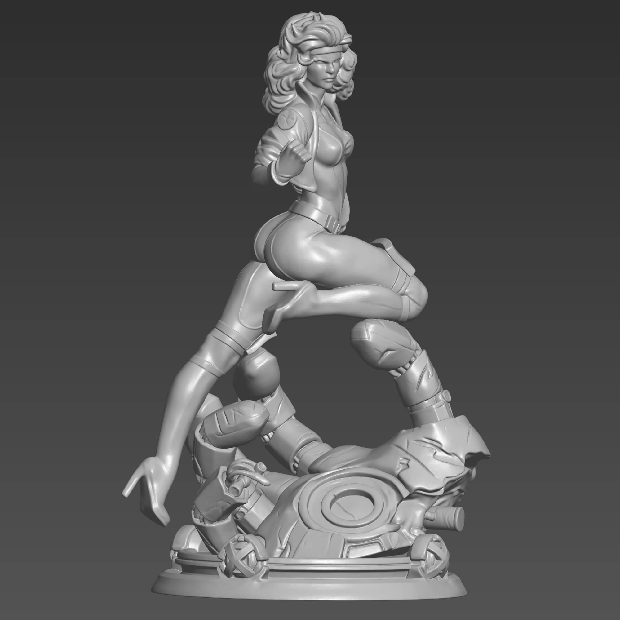 Rogue 3D Print STL Mutant Hero Statue Figure 3D Model