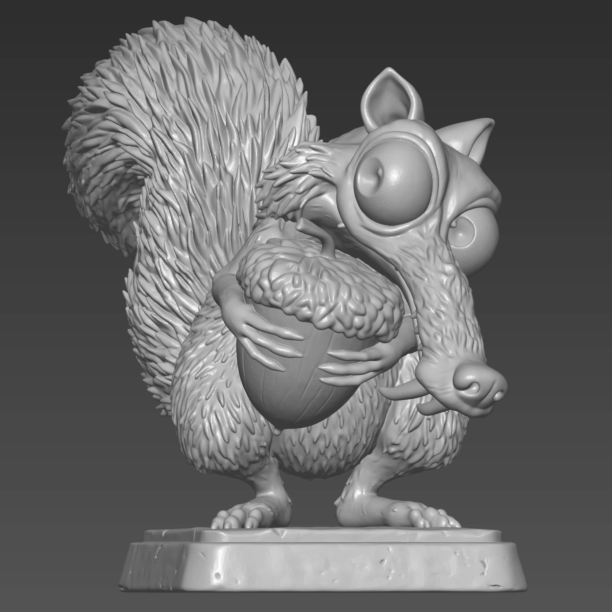 Scrat 3D STL File for 3D Printing Ice Age Squirrel Figurine 3D Model