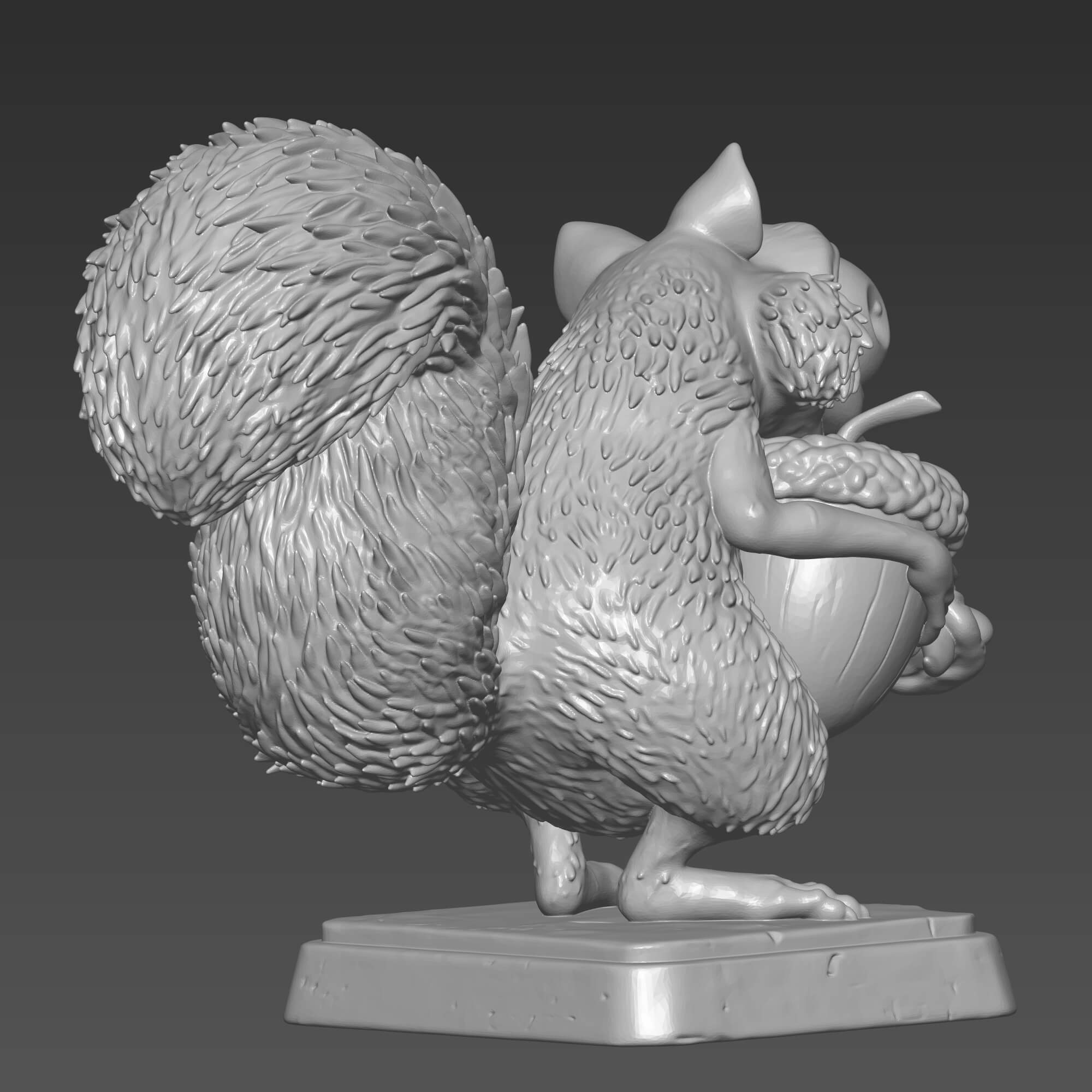 Scrat 3D STL File for 3D Printing Ice Age Squirrel Figurine 3D Model