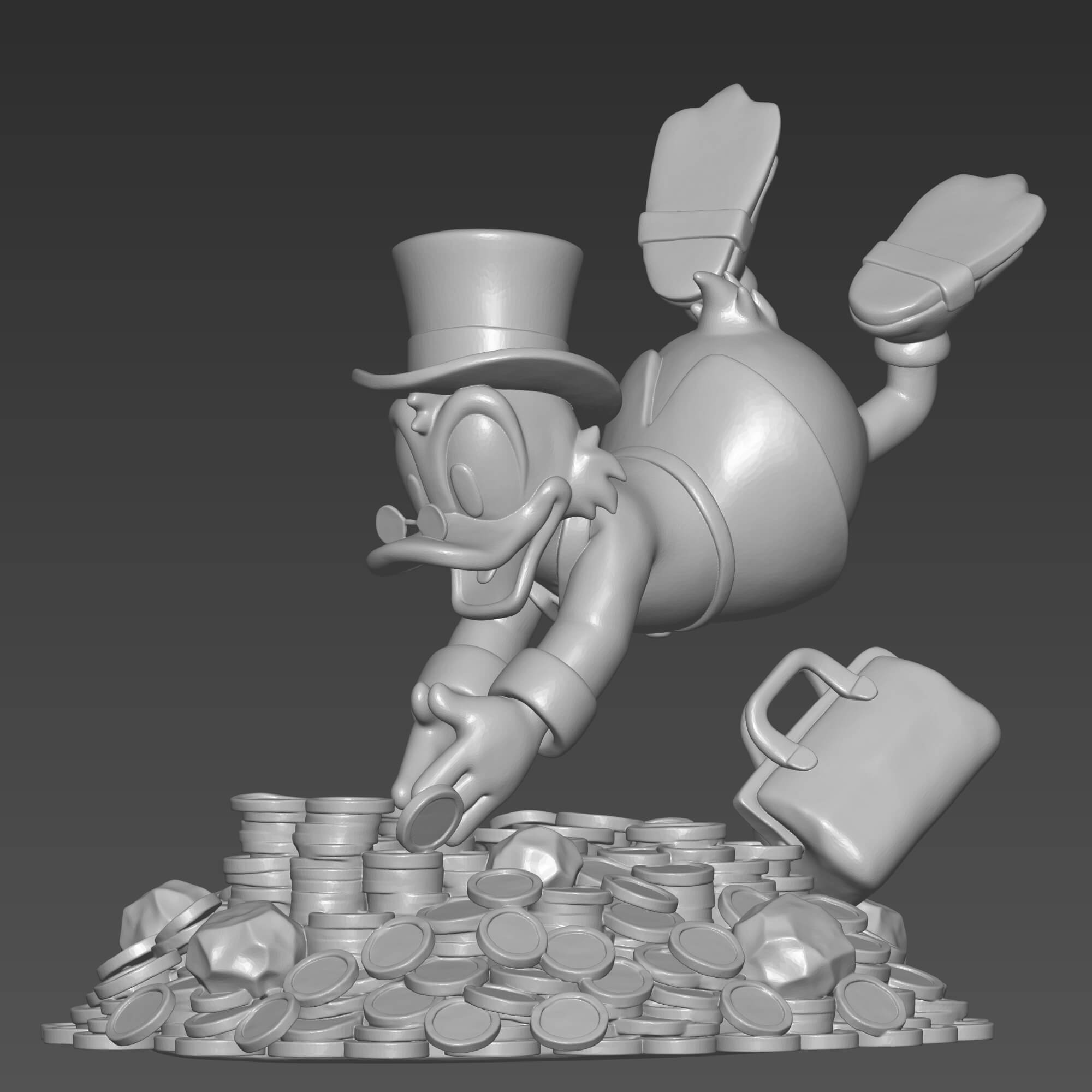 Scrooge McDuck 3D STL File 3D Model