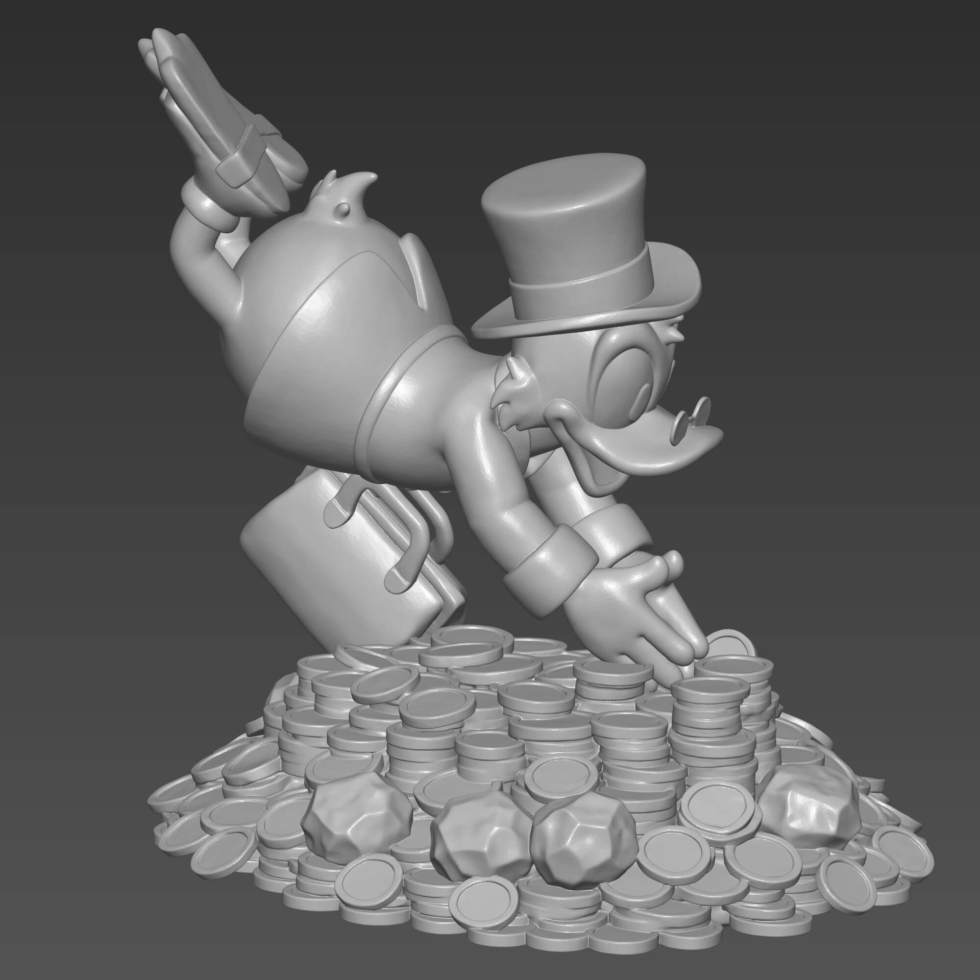Scrooge McDuck 3D STL File 3D Model