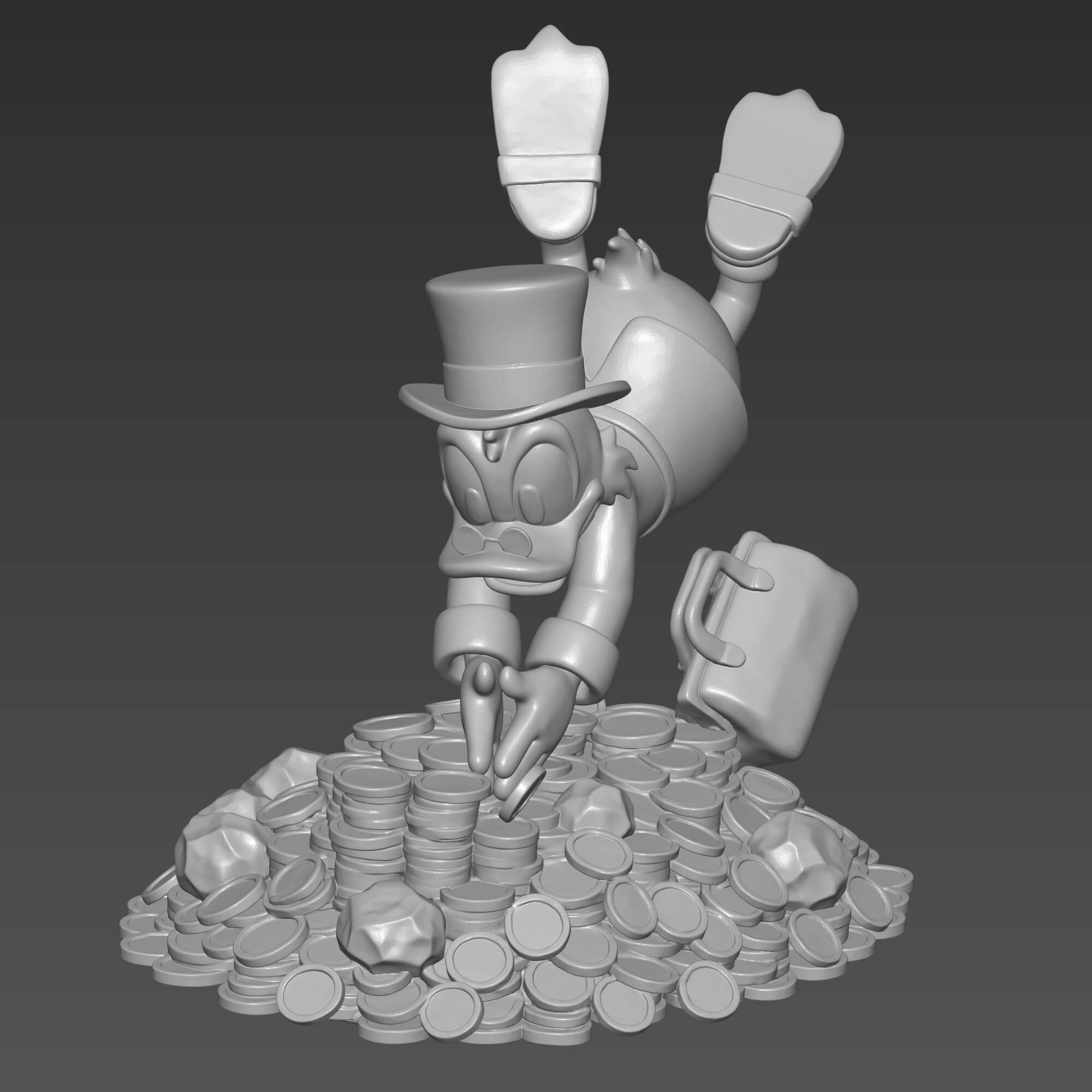 Scrooge McDuck 3D STL File 3D Model