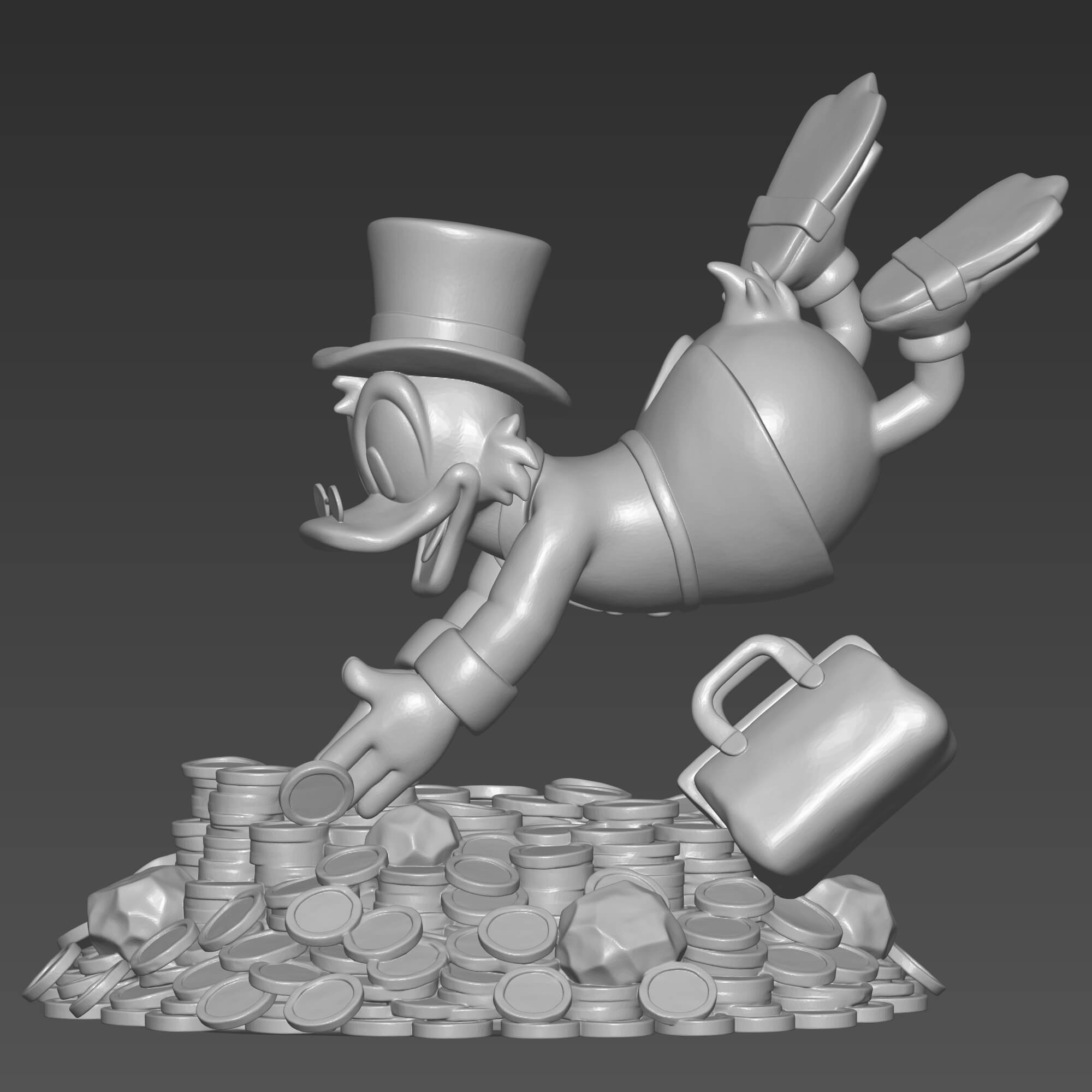 Scrooge McDuck 3D STL File 3D Model