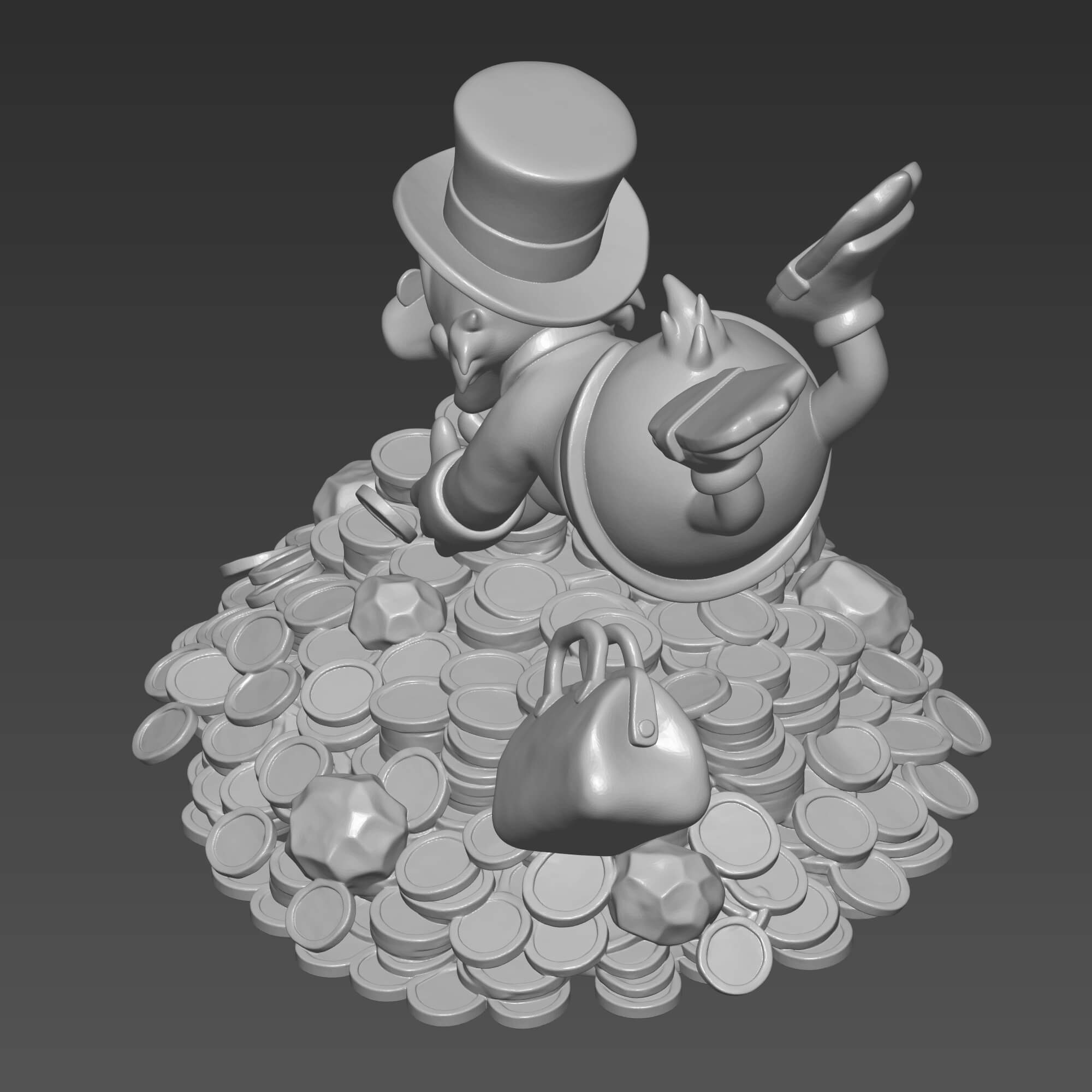 Scrooge McDuck 3D STL File 3D Model