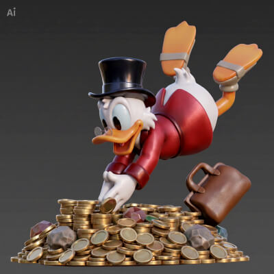 Scrooge McDuck 3D STL File