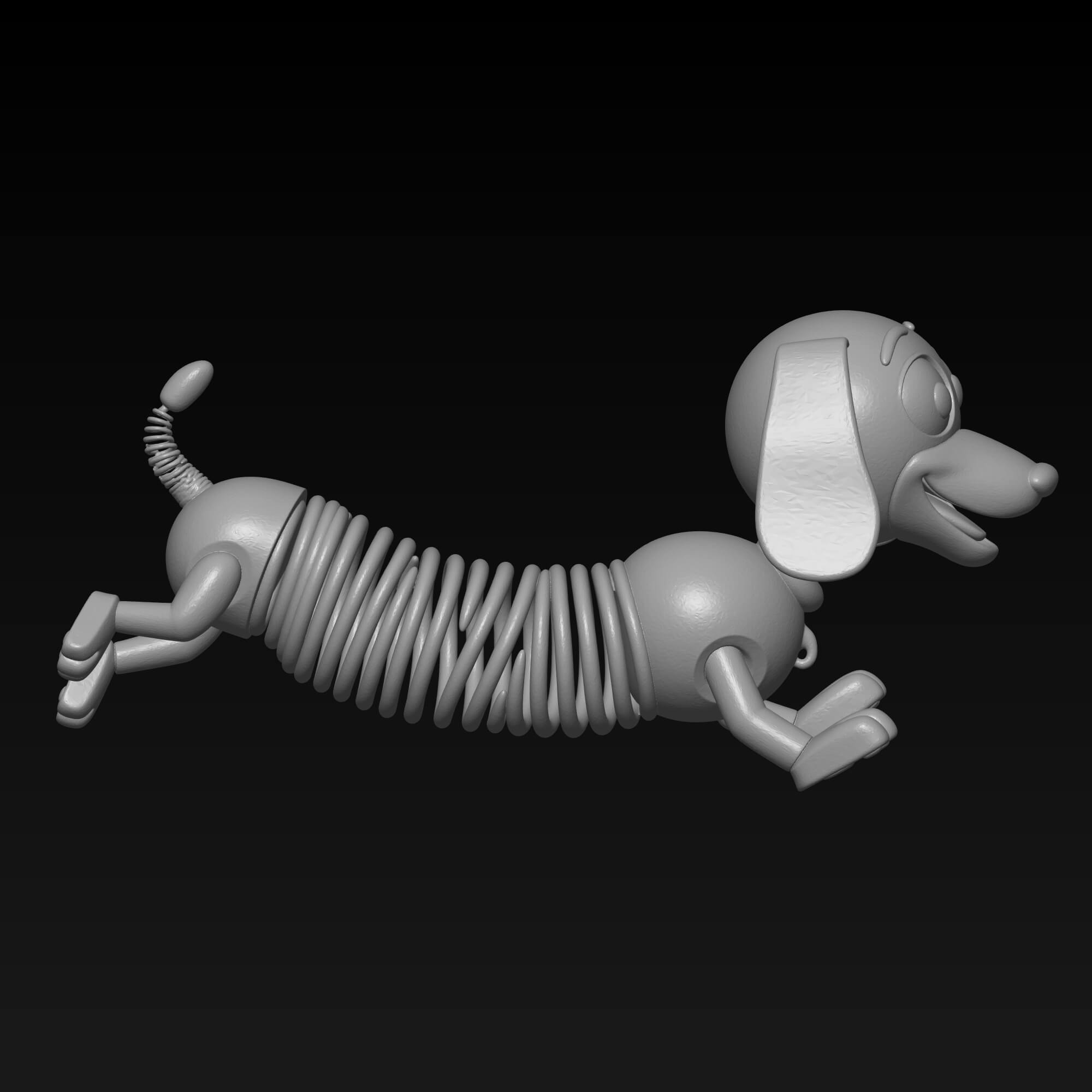 Slinky Dog 3D Model STL - Iconic Toy Character 3D Model
