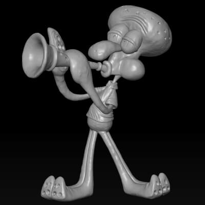 Squidward Tentacles STL File Spongebob SquarePants Figurine
