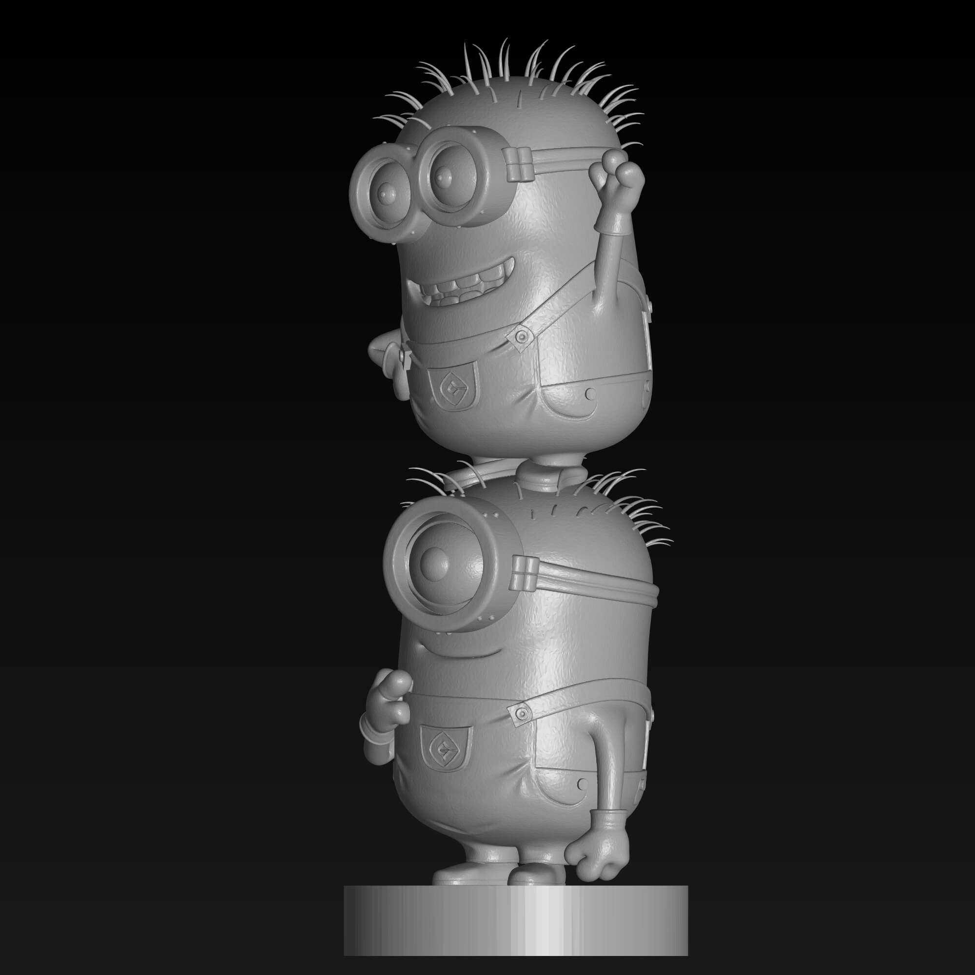Stacked Minions 3D STL File for FDM Printing 3D Model