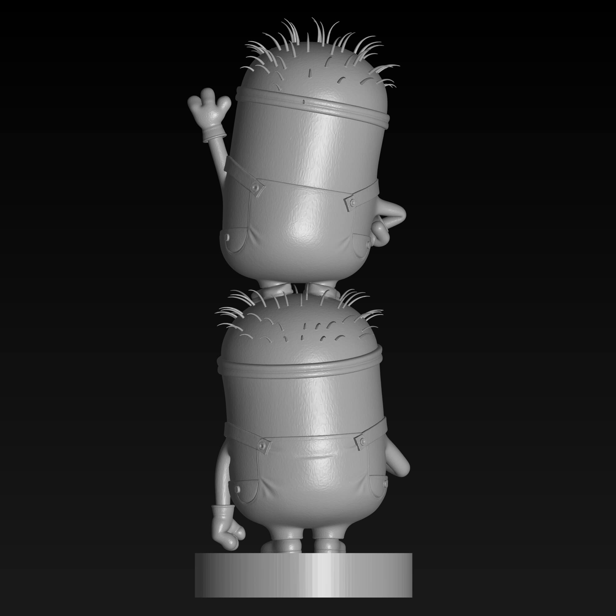 Stacked Minions 3D STL File for FDM Printing 3D Model