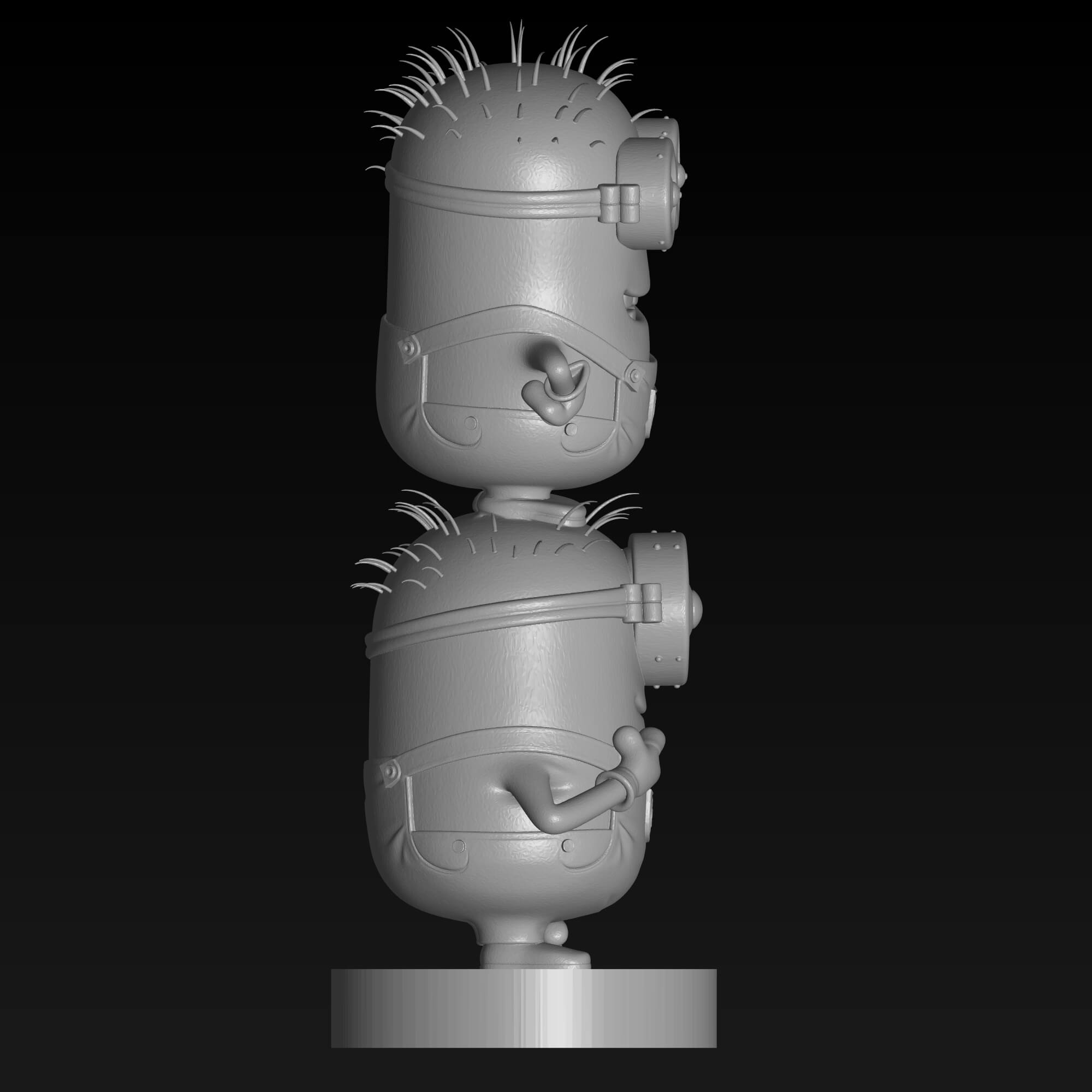 Stacked Minions 3D STL File for FDM Printing 3D Model