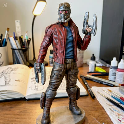 Star-Lord 3D STL File High Detail Galactic Hero