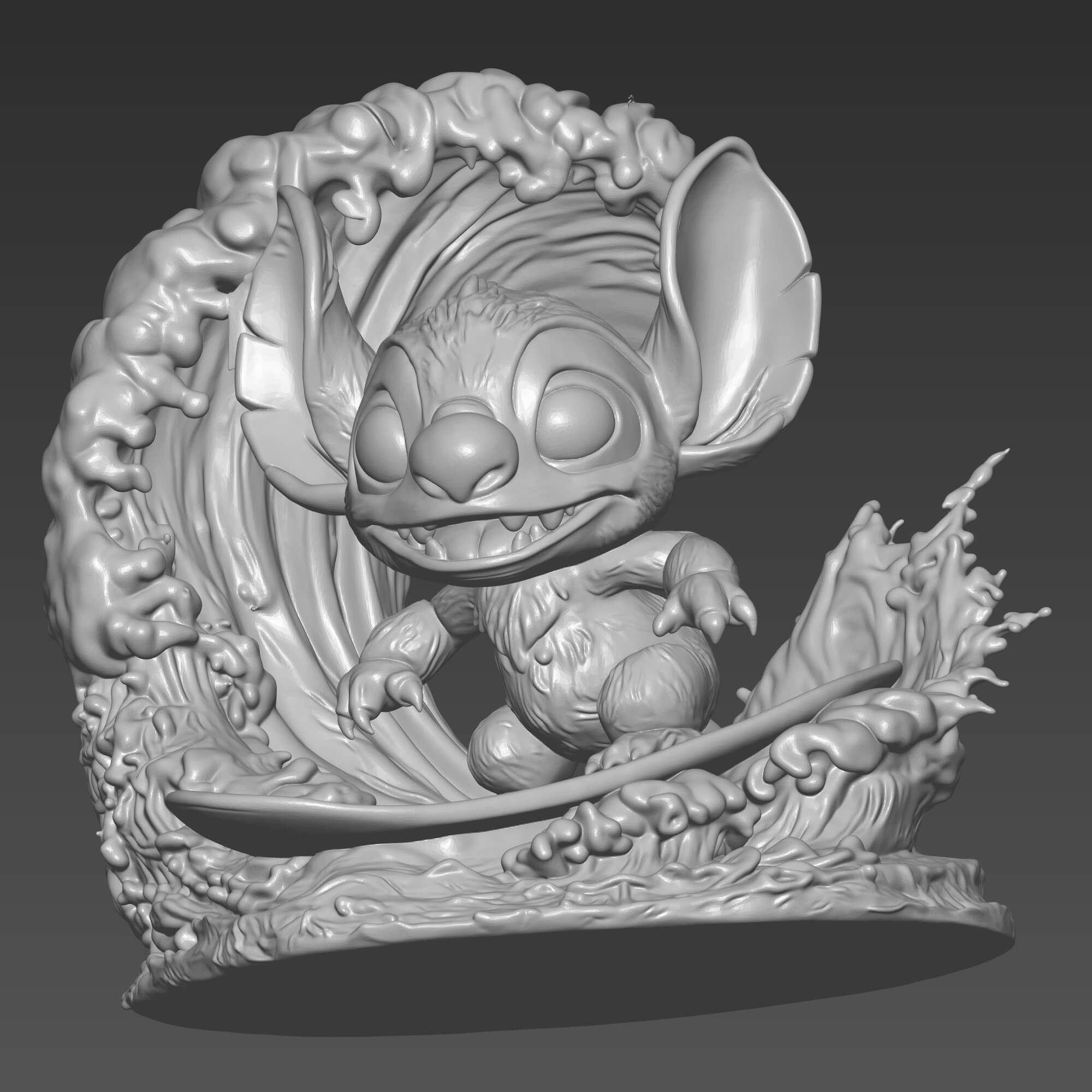 Stitch STL File for 3D Printing Surfing Stitch 3D Model 3D Model