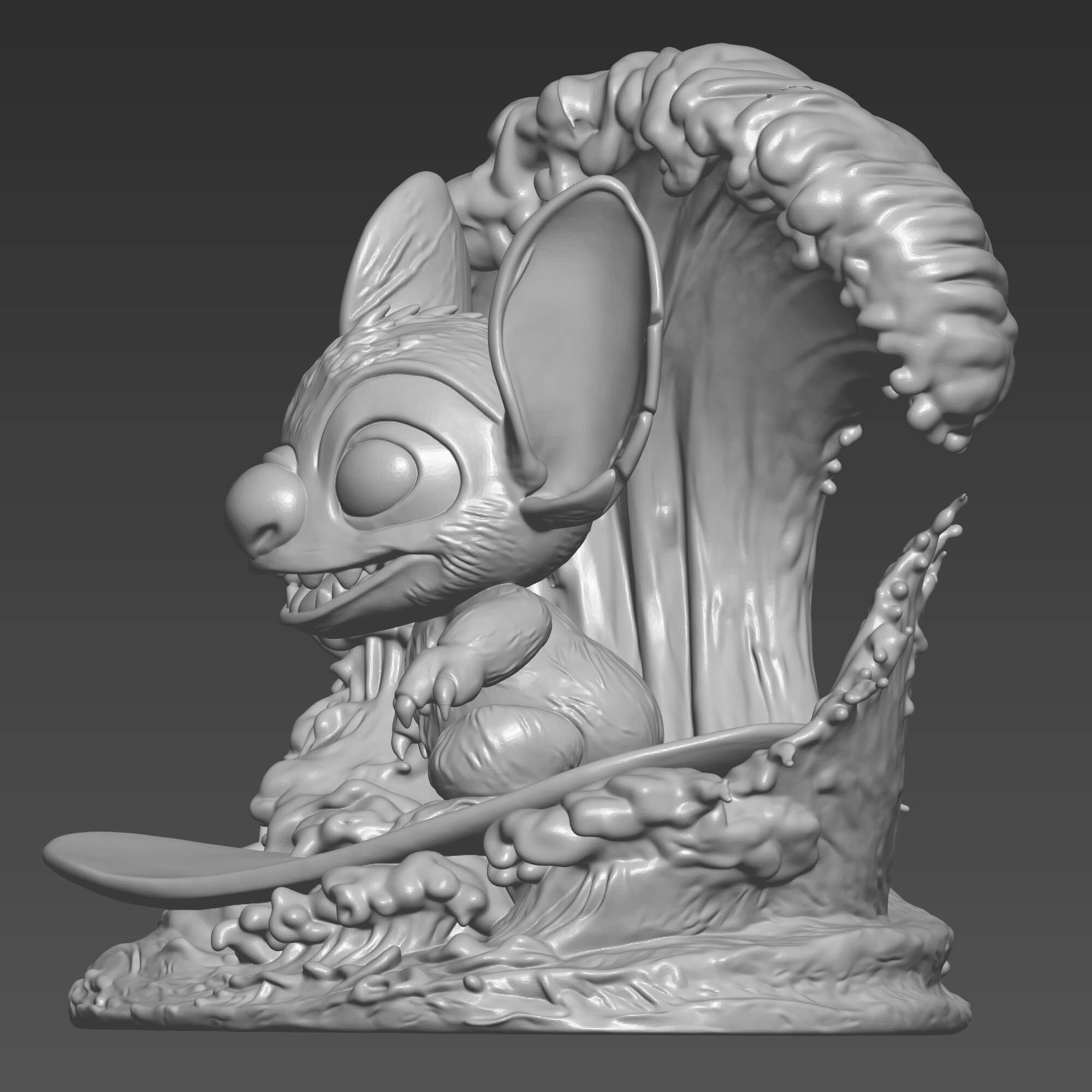 Stitch STL File for 3D Printing Surfing Stitch 3D Model 3D Model