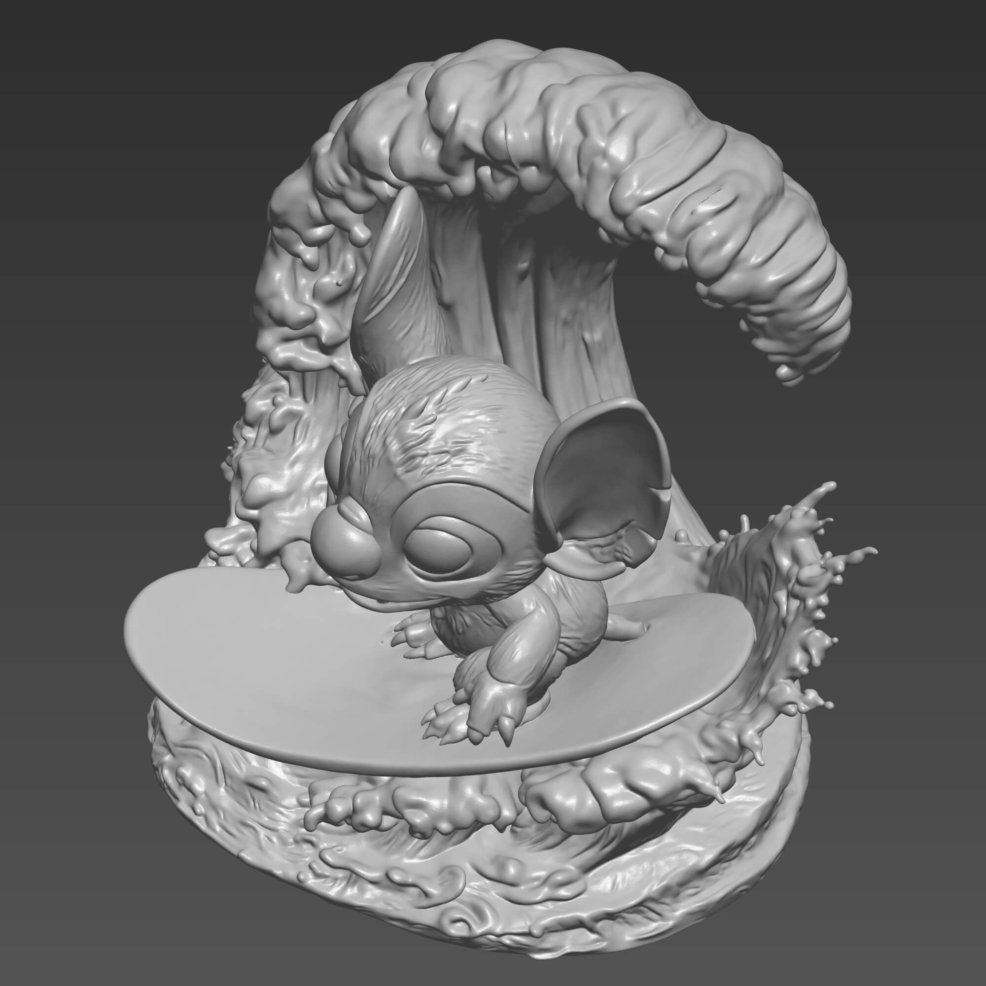 Stitch STL File for 3D Printing Surfing Stitch 3D Model 3D Model