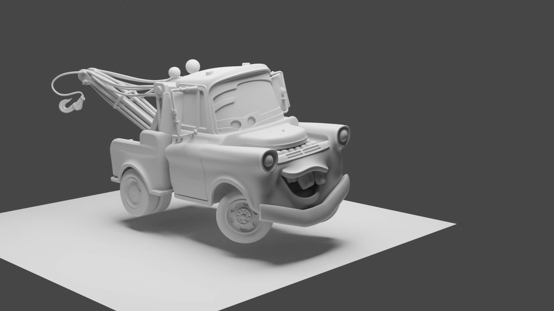 The Cars Mater Inspired 3D Printable Model 3D Model